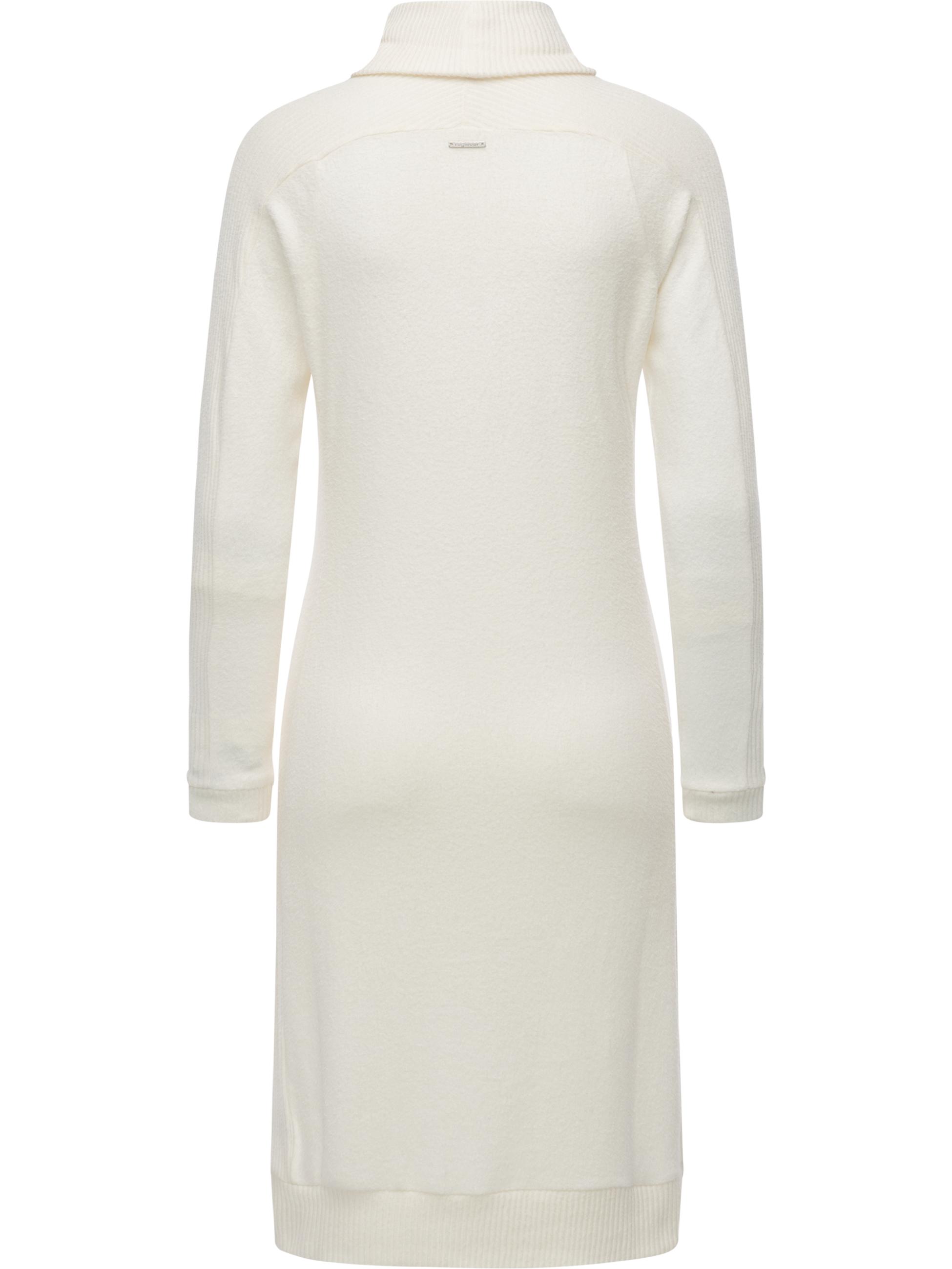 Rollkragen Jersey Kleid "Peona" Ivory