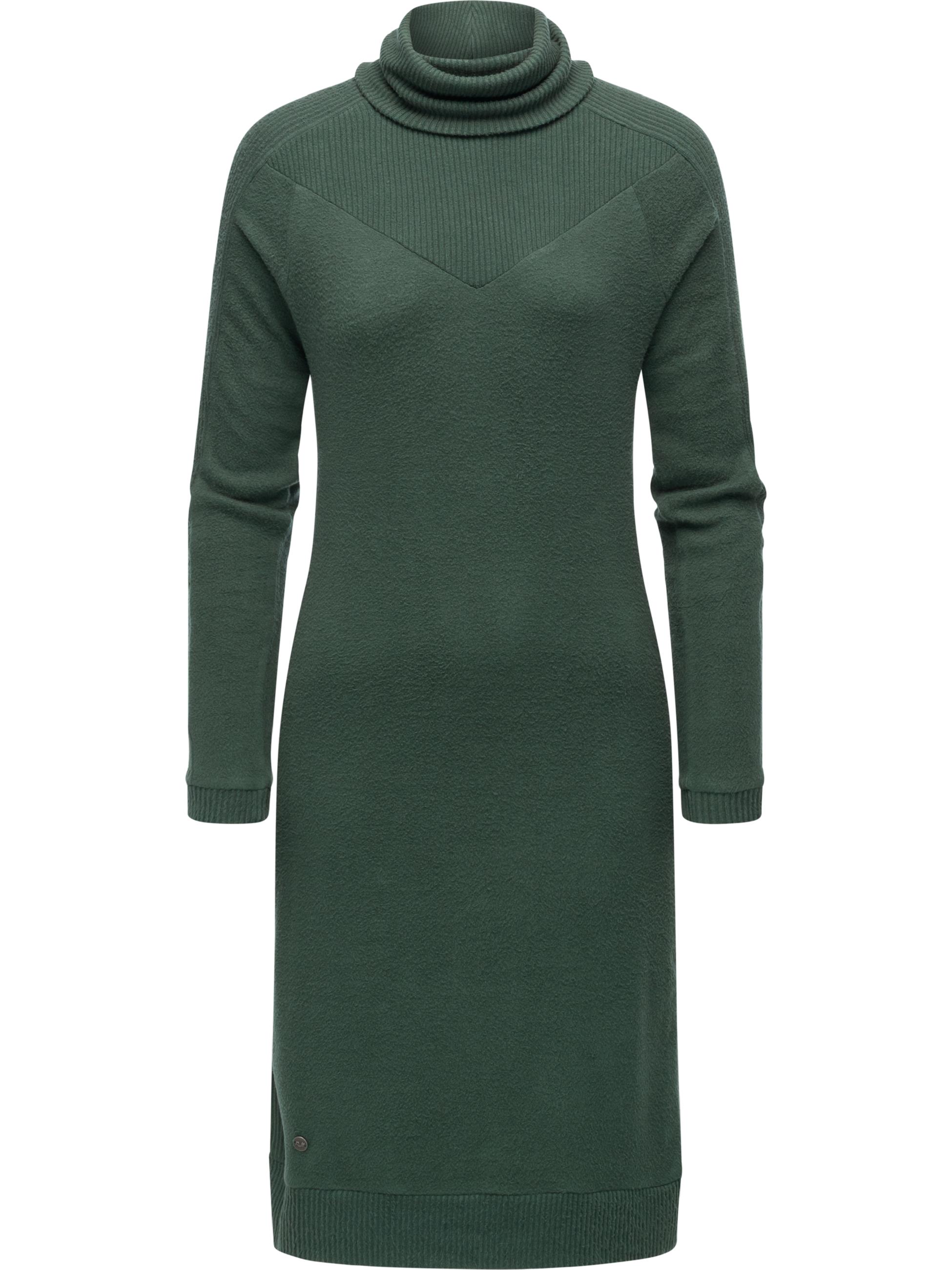 Rollkragen Jersey Kleid Peona Pine Green