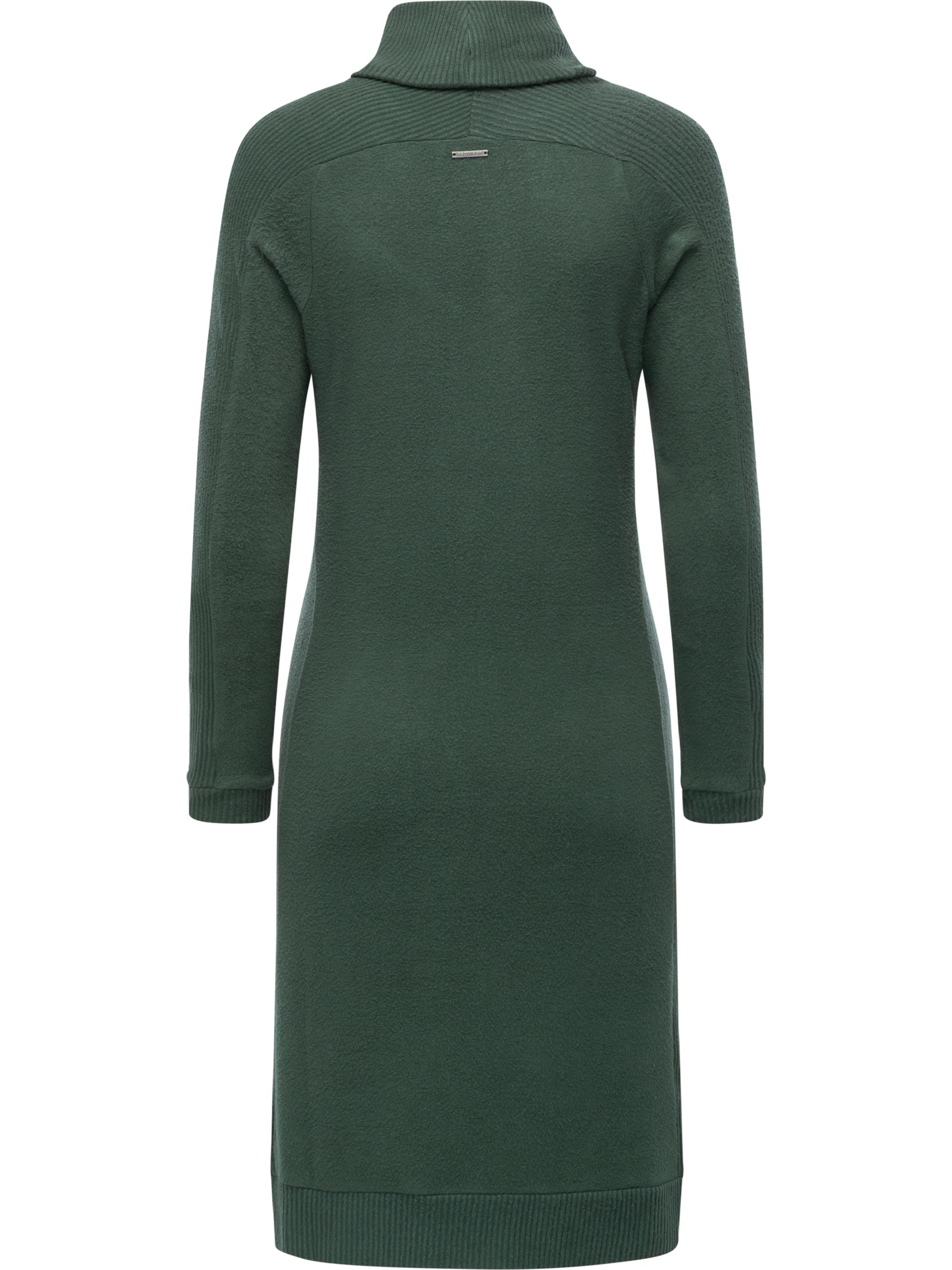 Rollkragen Jersey Kleid Peona Pine Green