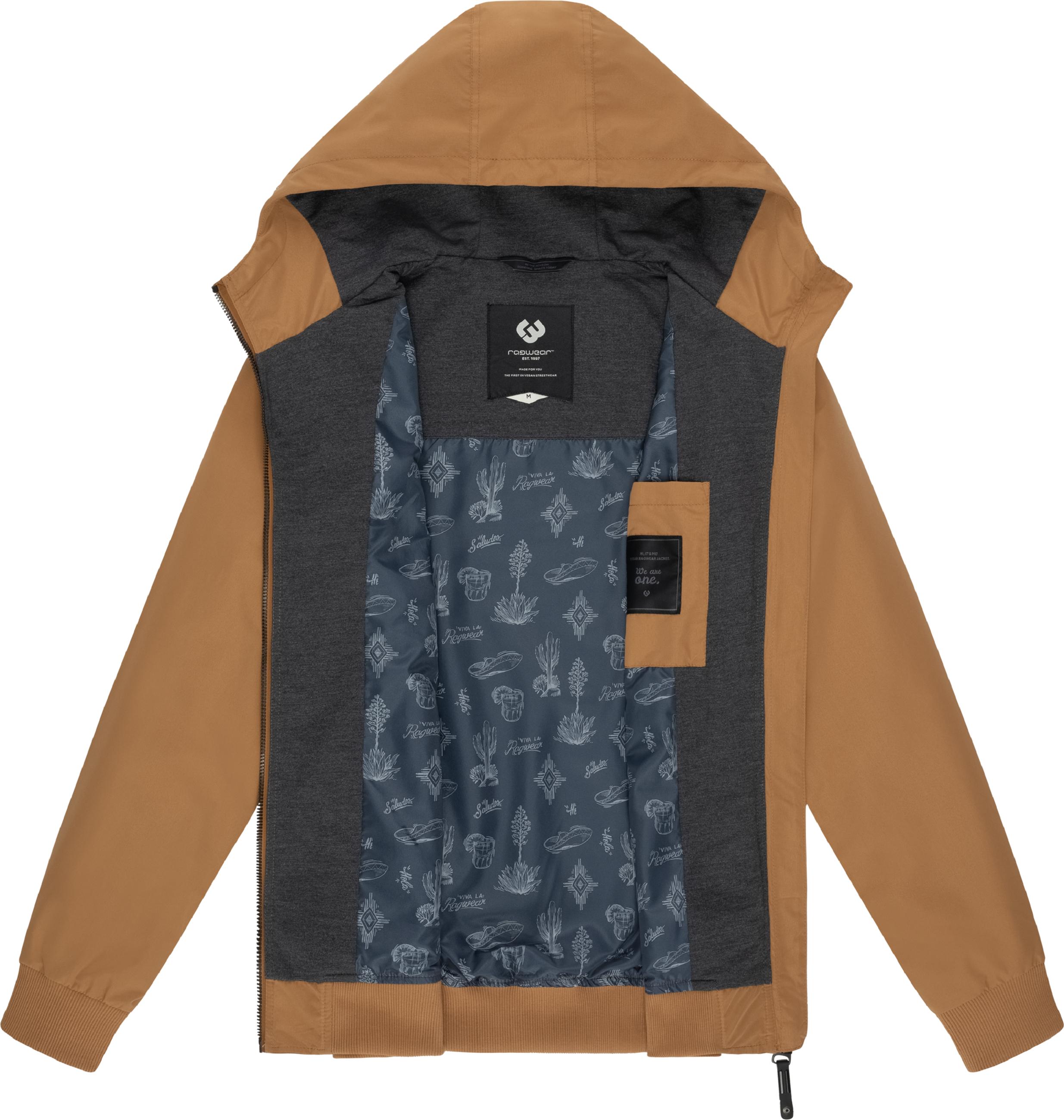 Übergangsjacke Outdoorjacke mit Kapuze Perci Brown Sugar