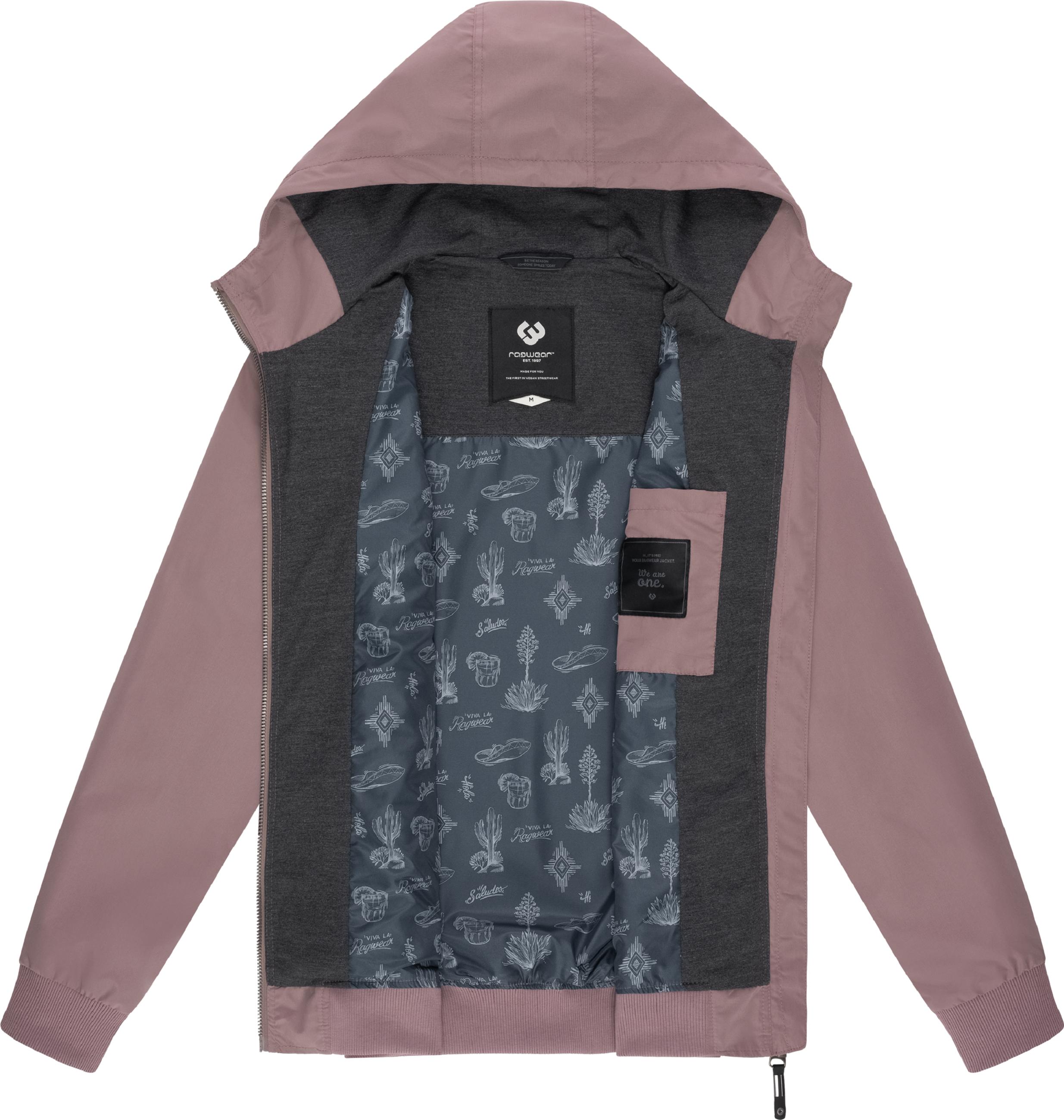 wasserdichte Übergangsjacke mit Kapuze "Perci" Mauve