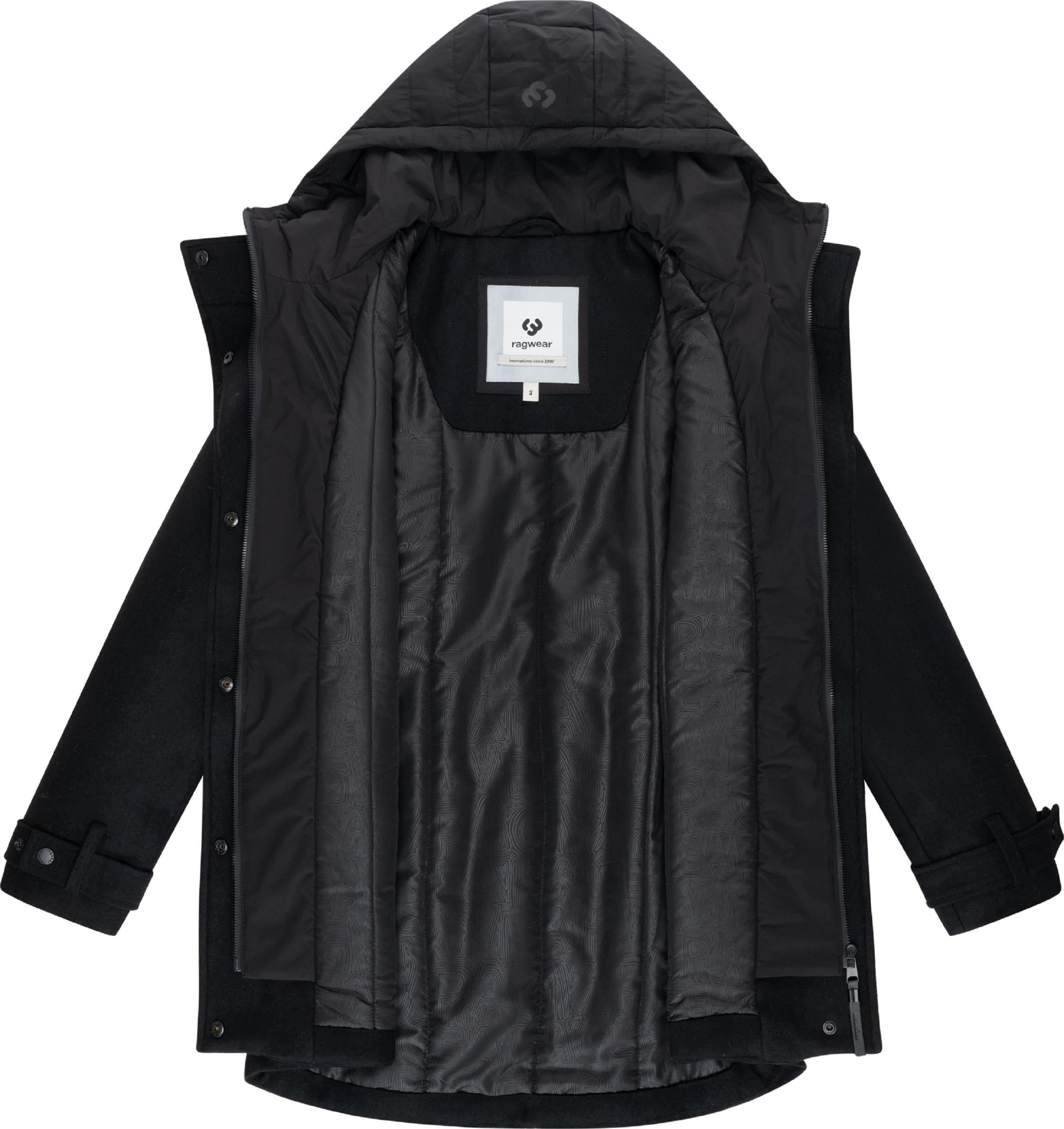 Winterparka in Wollmantel-Optik "Petuja Felt YOUMODO" Black