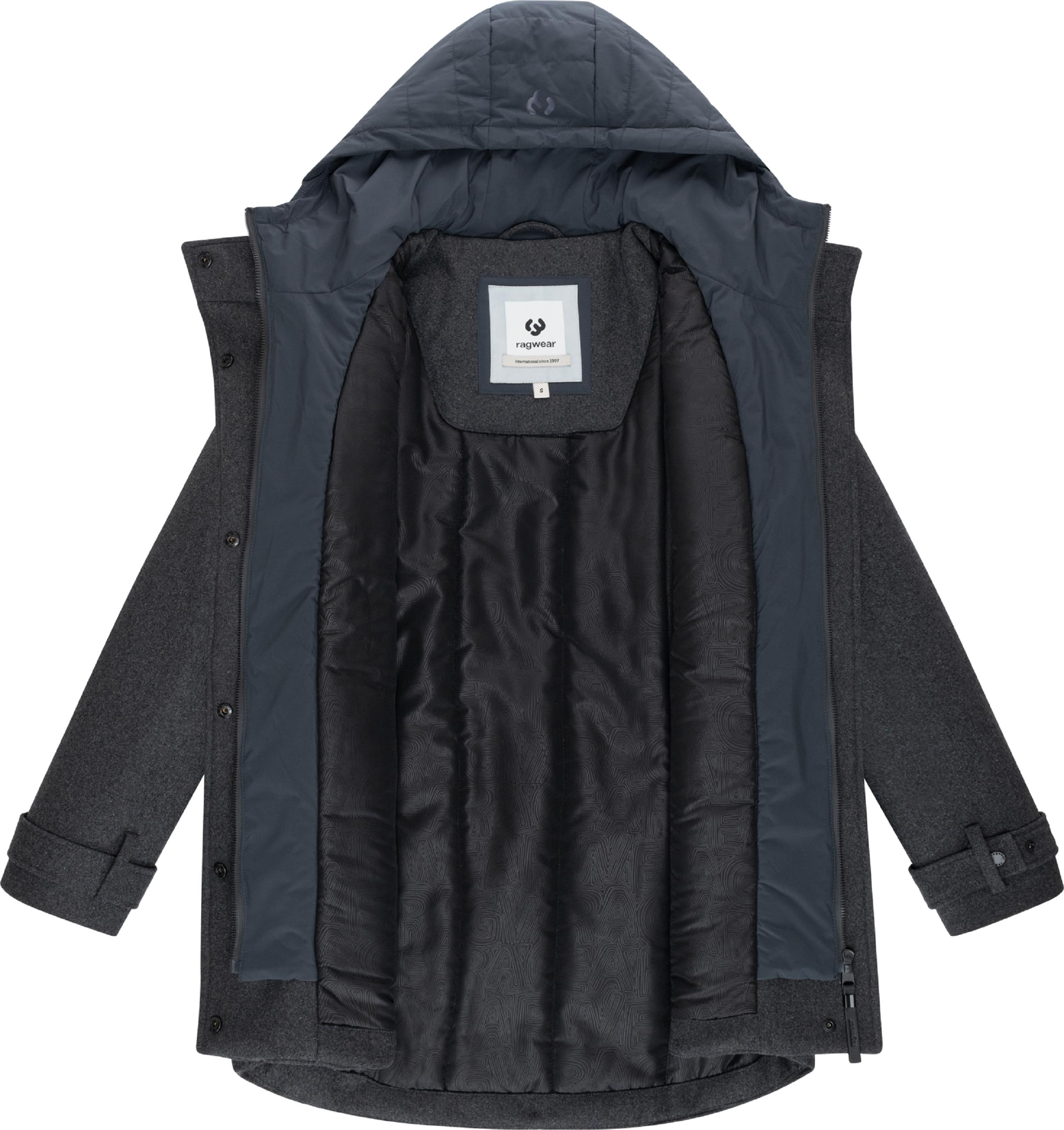 Winterparka in Wollmantel-Optik "Petuja Felt YOUMODO" Dark Grey