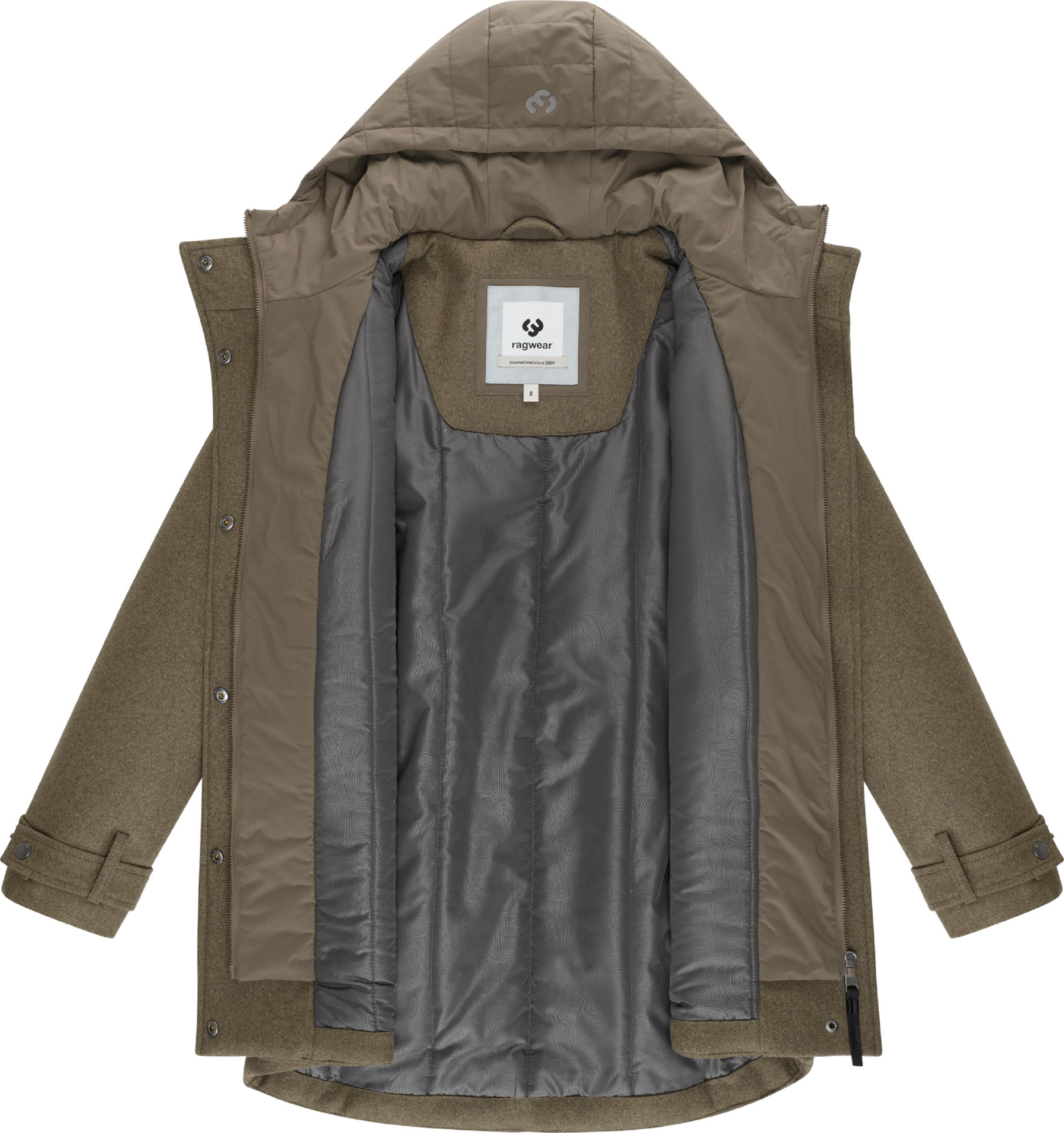 Winterparka in Wollmantel-Optik "Petuja Felt YOUMODO" Mocca