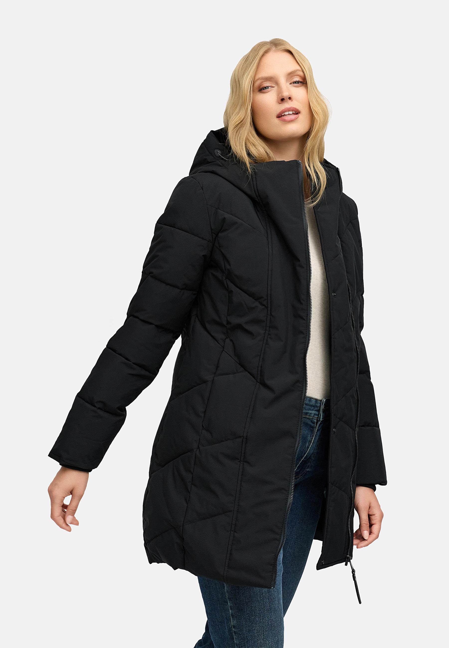 Wasserdichter Kurzmantel mit Kapuze "Pevilla YOUMODO" Black