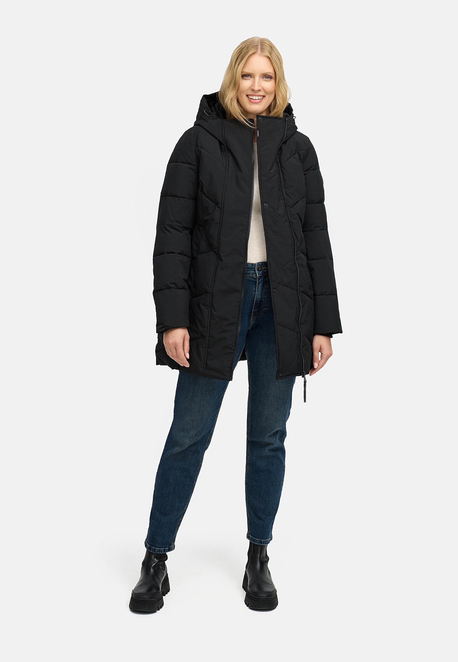 Wasserdichter Kurzmantel mit Kapuze "Pevilla YOUMODO" Black