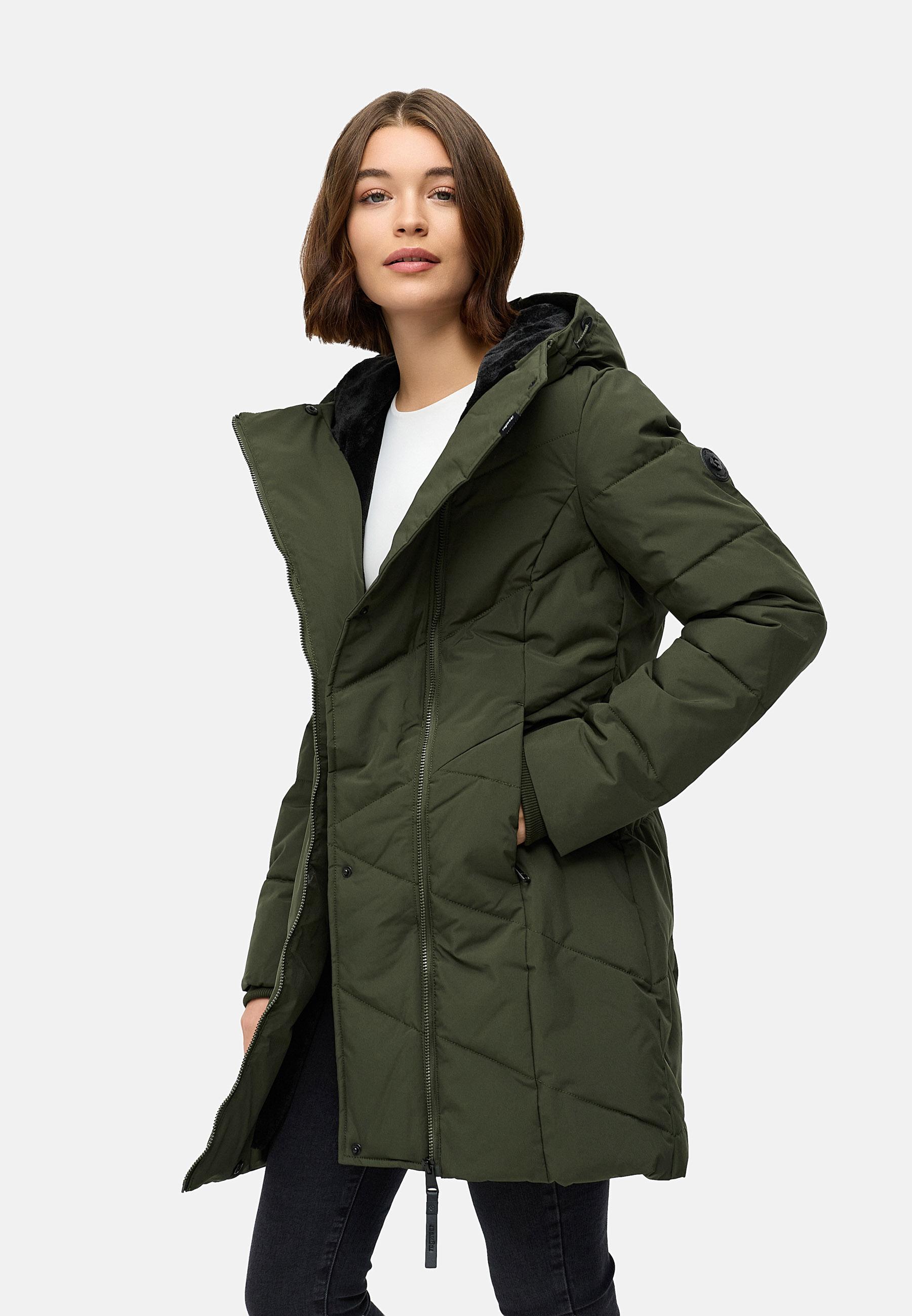 Wasserdichter Kurzmantel mit Kapuze "Pevilla YOUMODO" Dark Olive