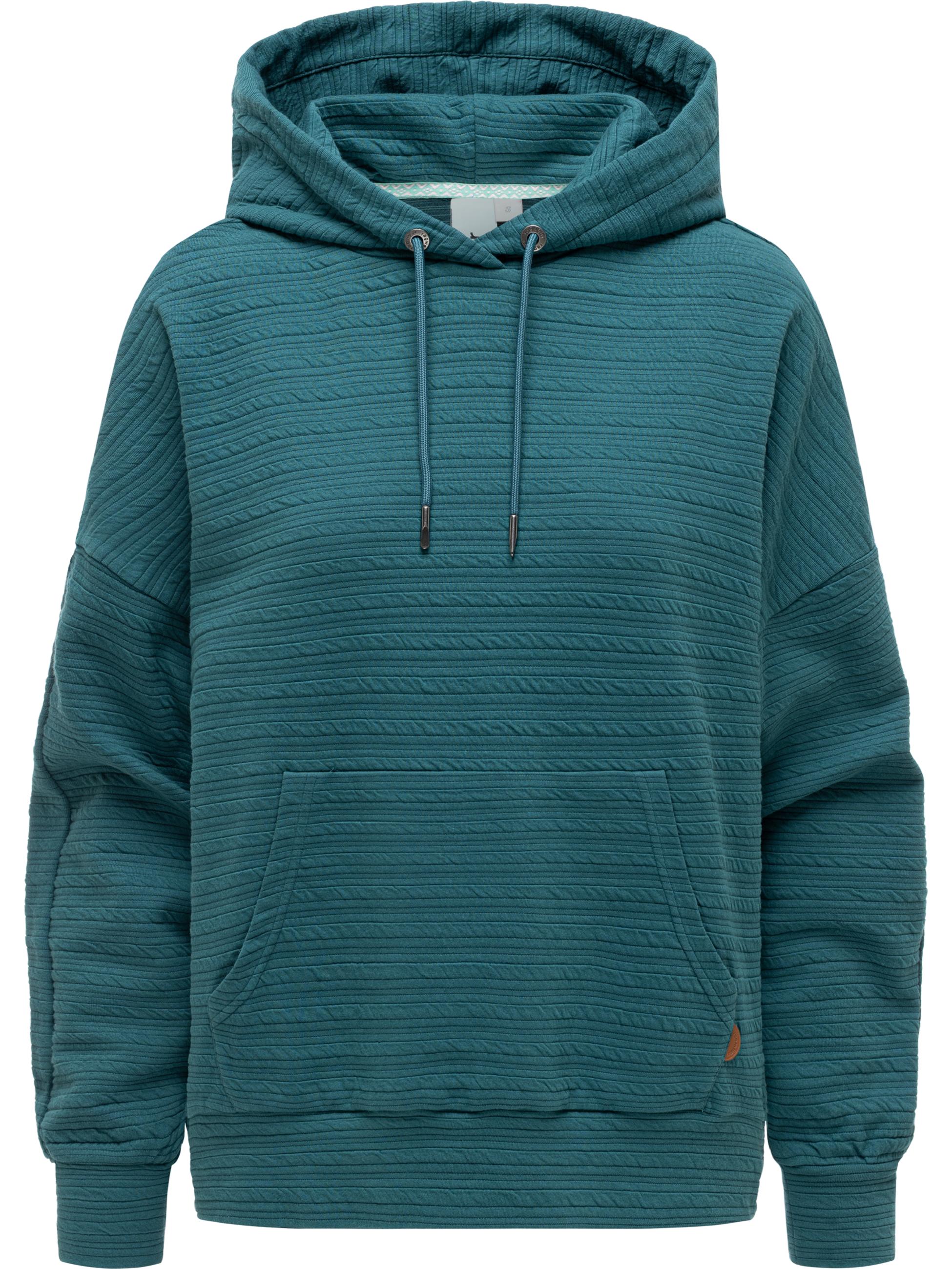 Leichter Hoodie mit verstellbarer Kapuze "Pirita Crepe" Ocean Green