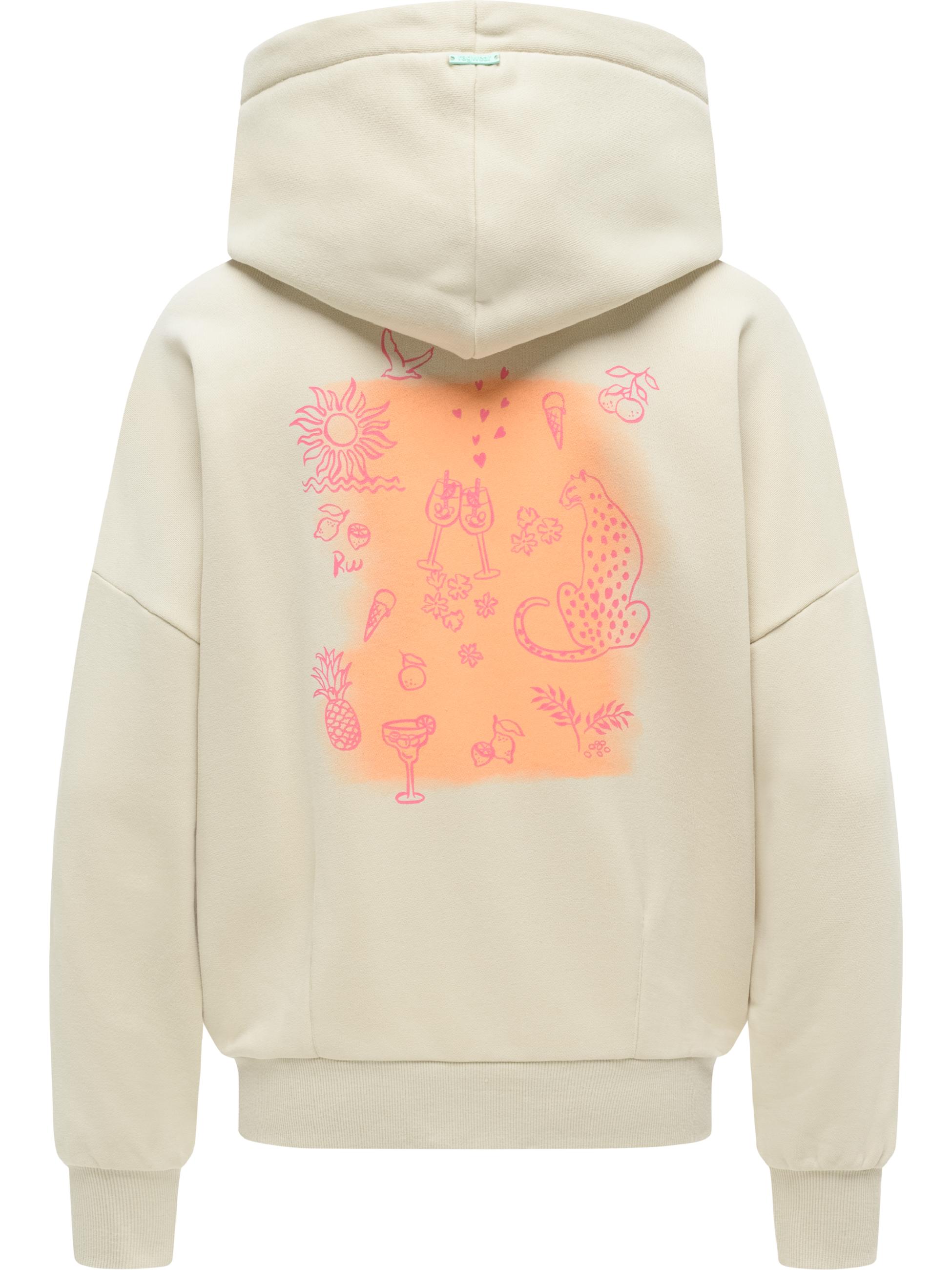 oversized Hoodie mit Print-Akzenten "Pirita PP" Ecru