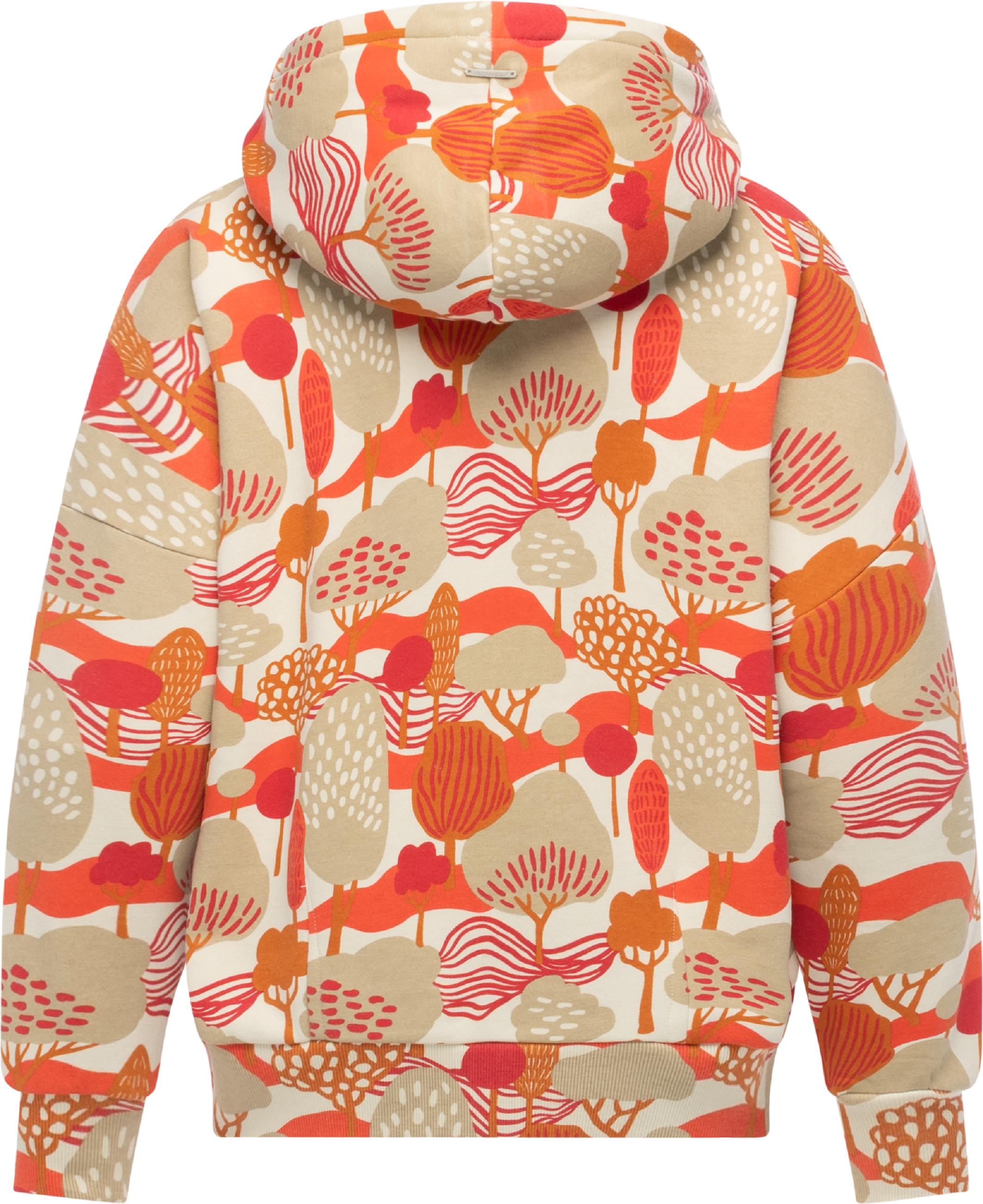 Hoodie mit verstellbarer Kapuze "Pirita Print" Ecru