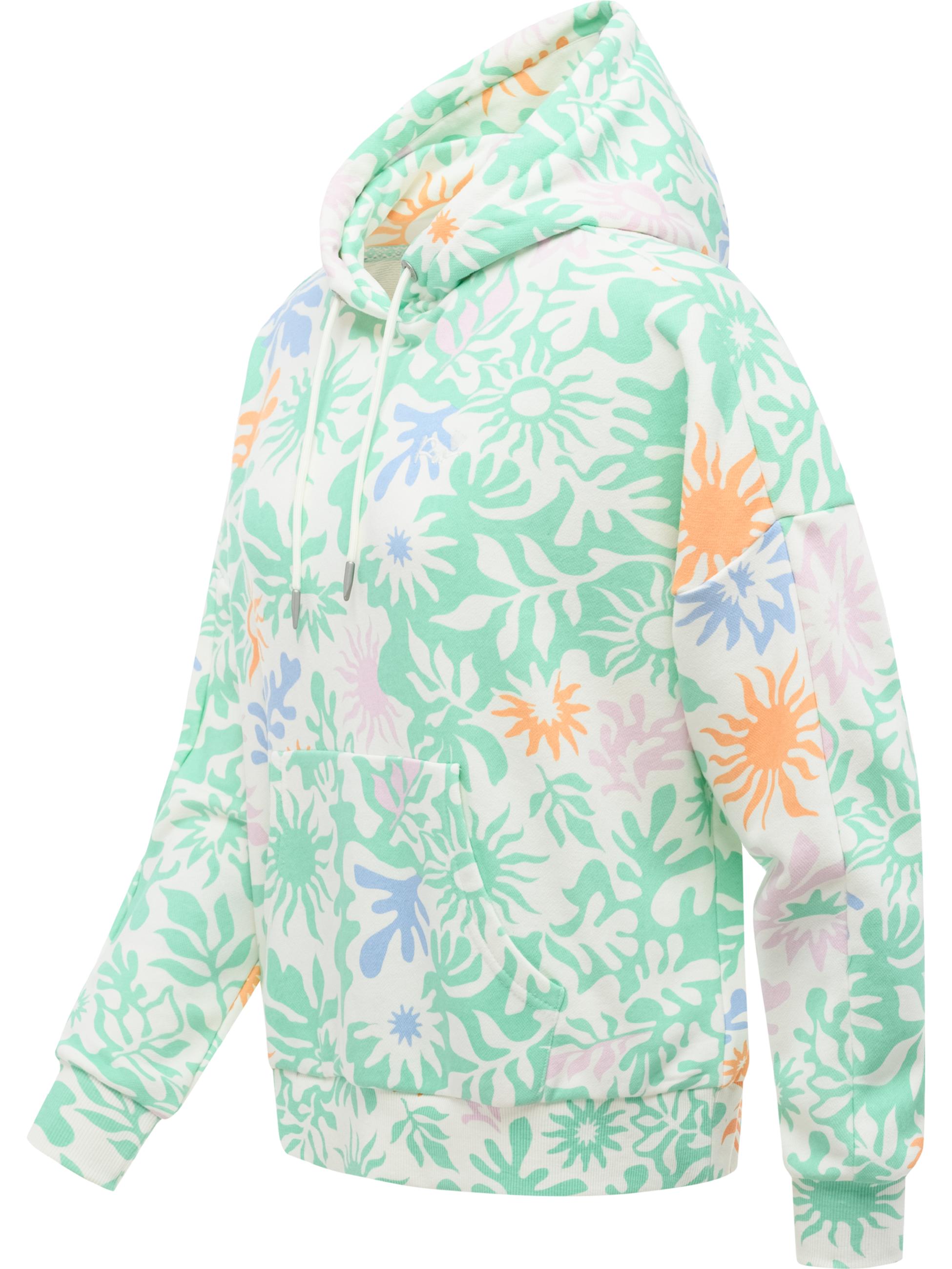 Hoodie mit verstellbarer Kapuze "Pirita Print" Mint Combo26