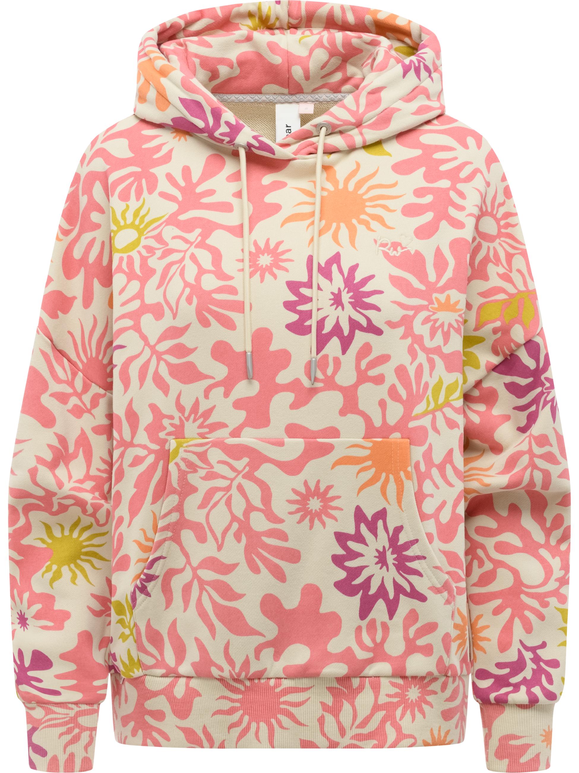 Hoodie mit verstellbarer Kapuze "Pirita Print" Pink Combo26