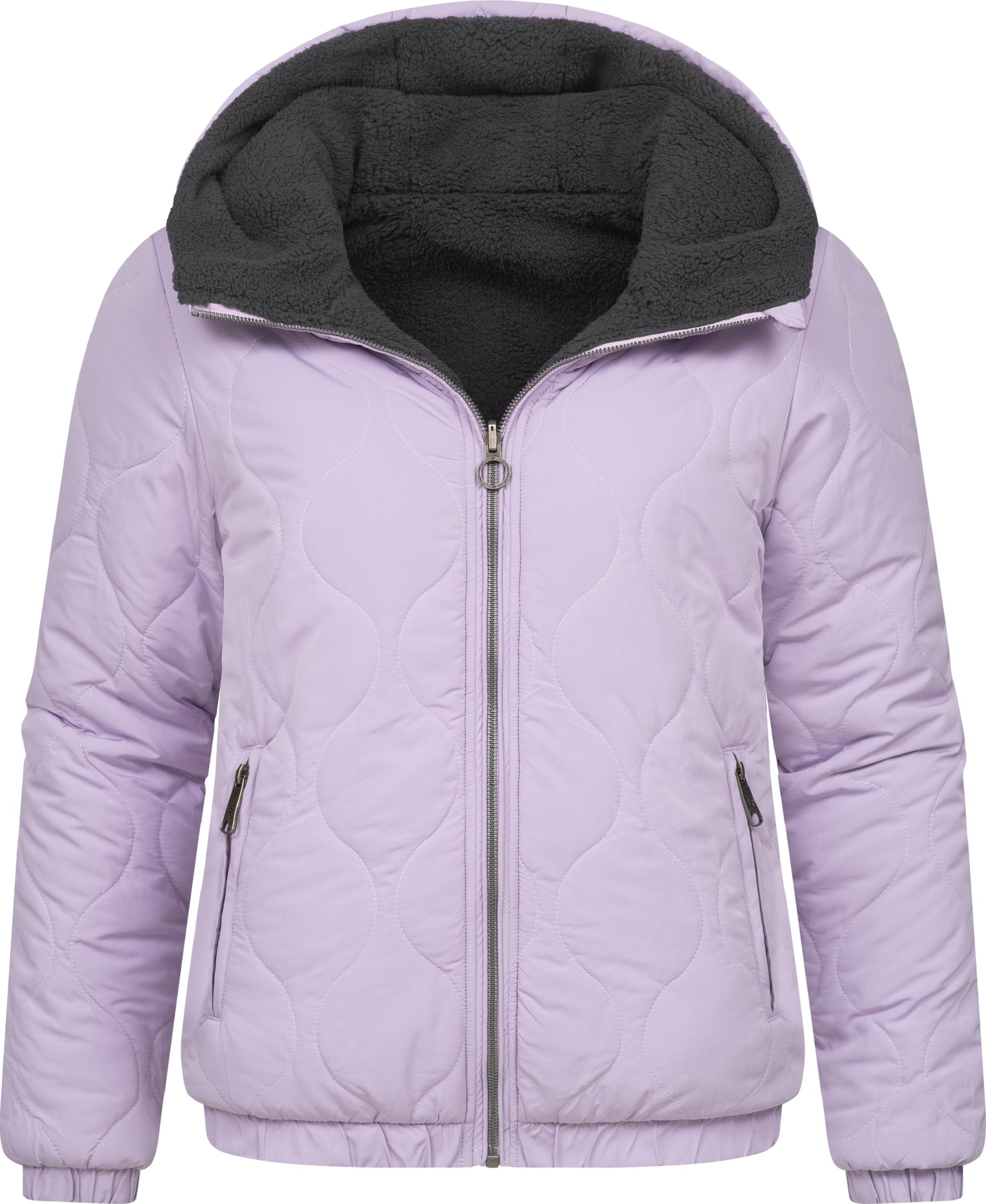 Wendejacke mit Plüsch- und gestepptem Material "Qaria" Lavender