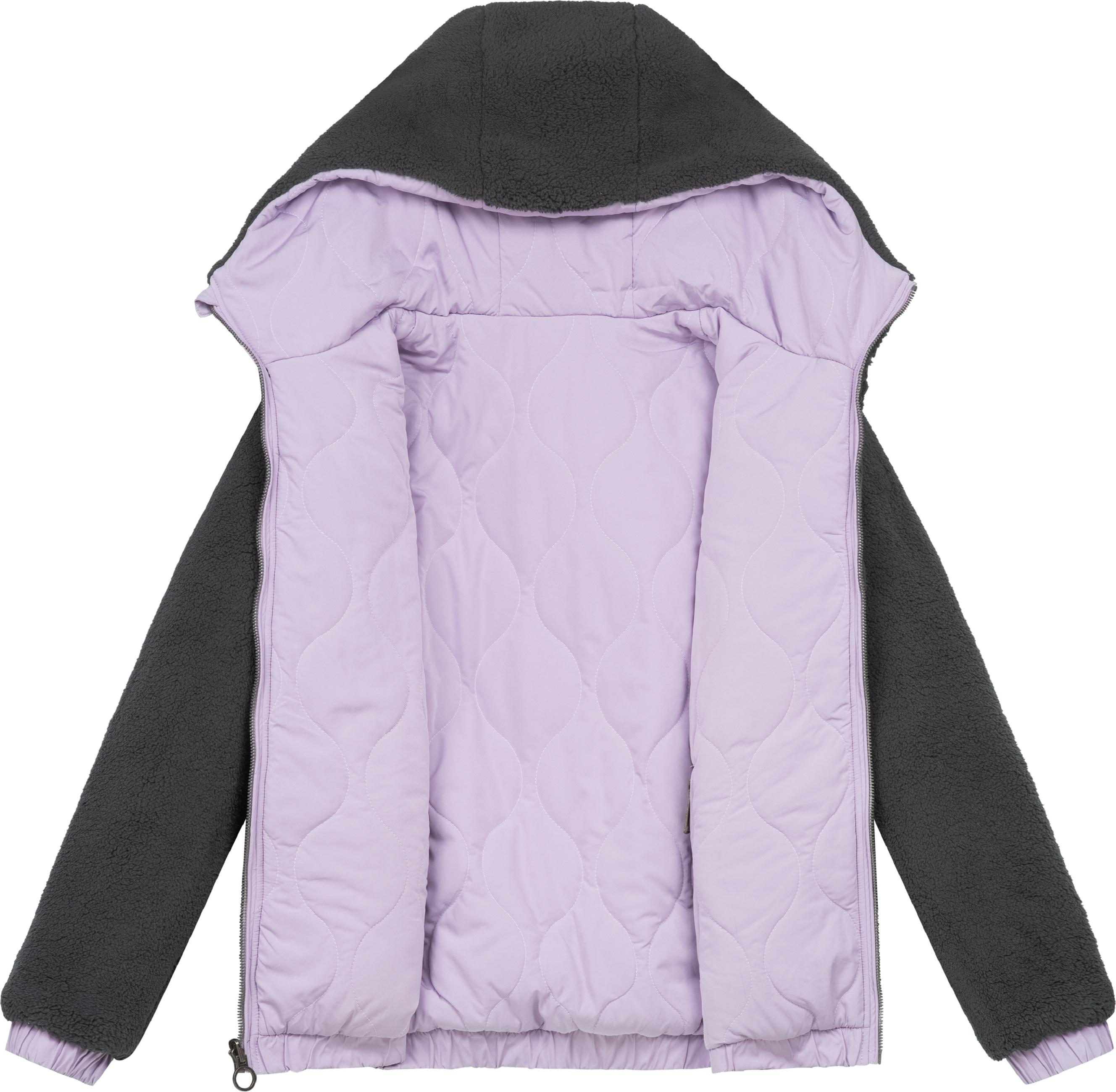 Wendejacke mit Plüsch- und gestepptem Material "Qaria" Lavender