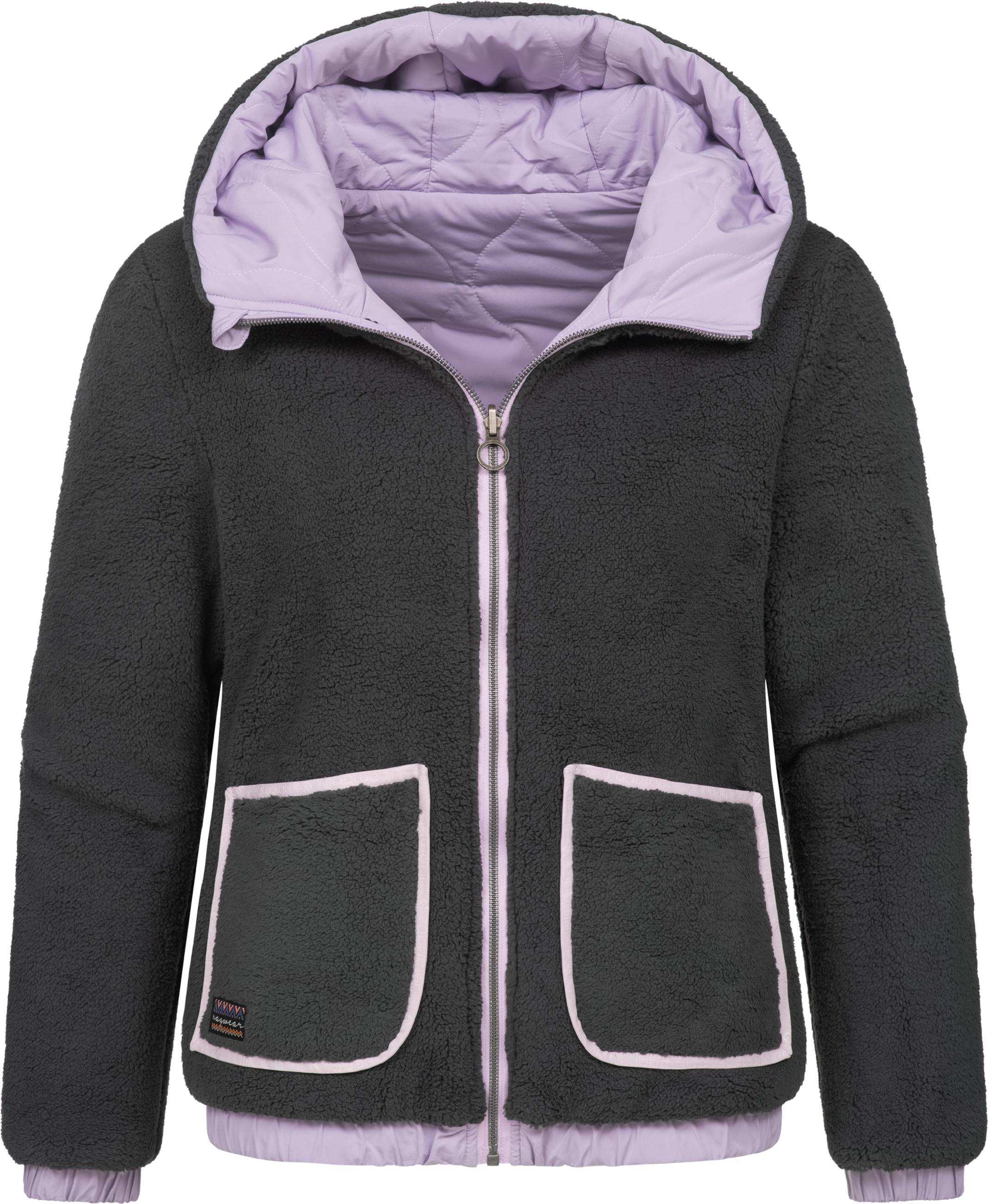 Wendejacke mit Plüsch- und gestepptem Material "Qaria" Lavender