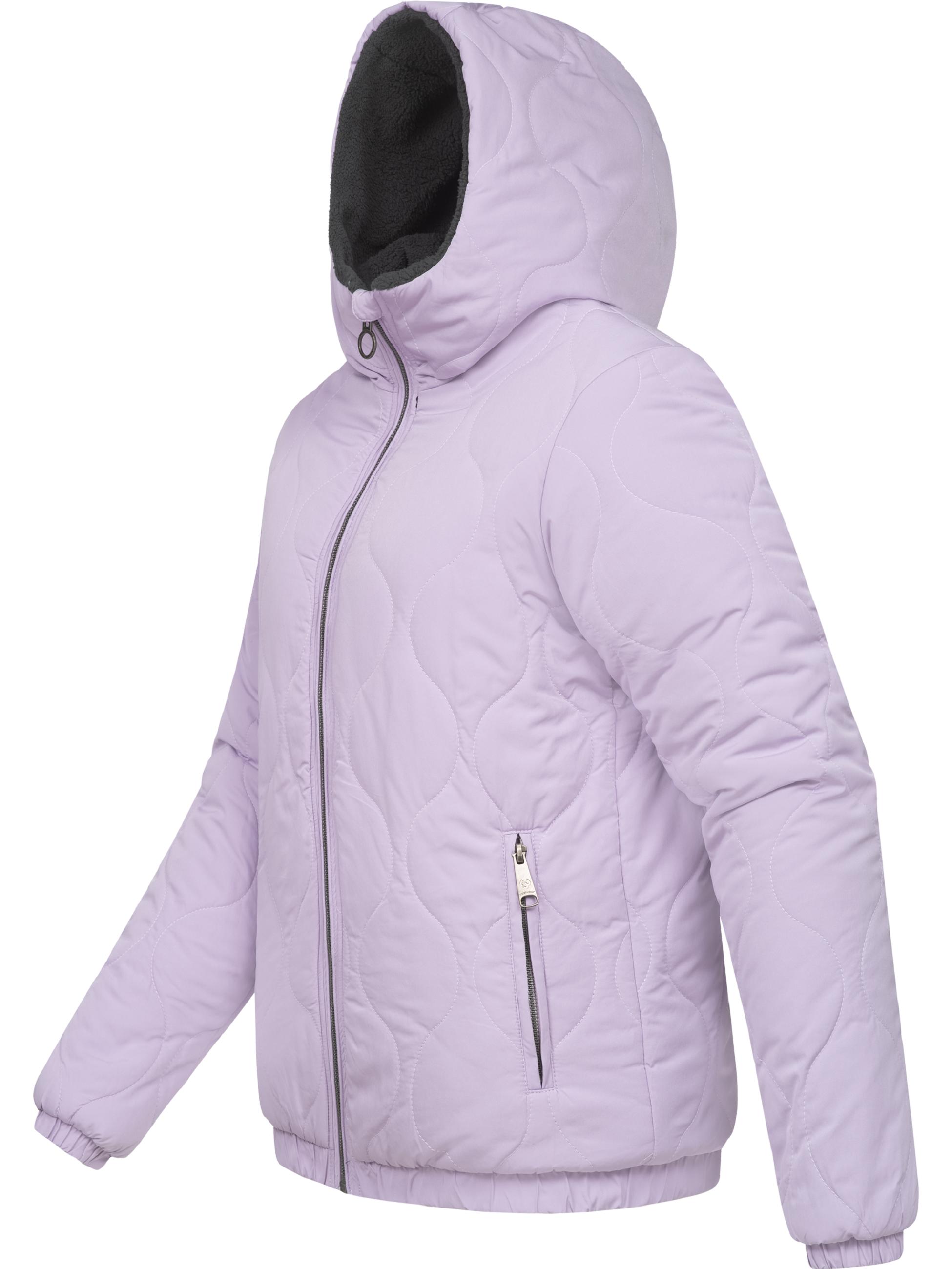 Wendejacke mit Plüsch- und gestepptem Material "Qaria" Lavender