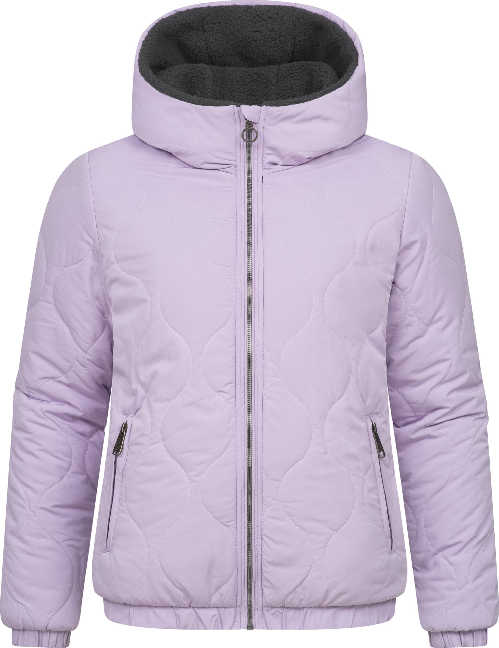 Wendejacke mit Plüsch- und gestepptem Material "Qaria" Lavender