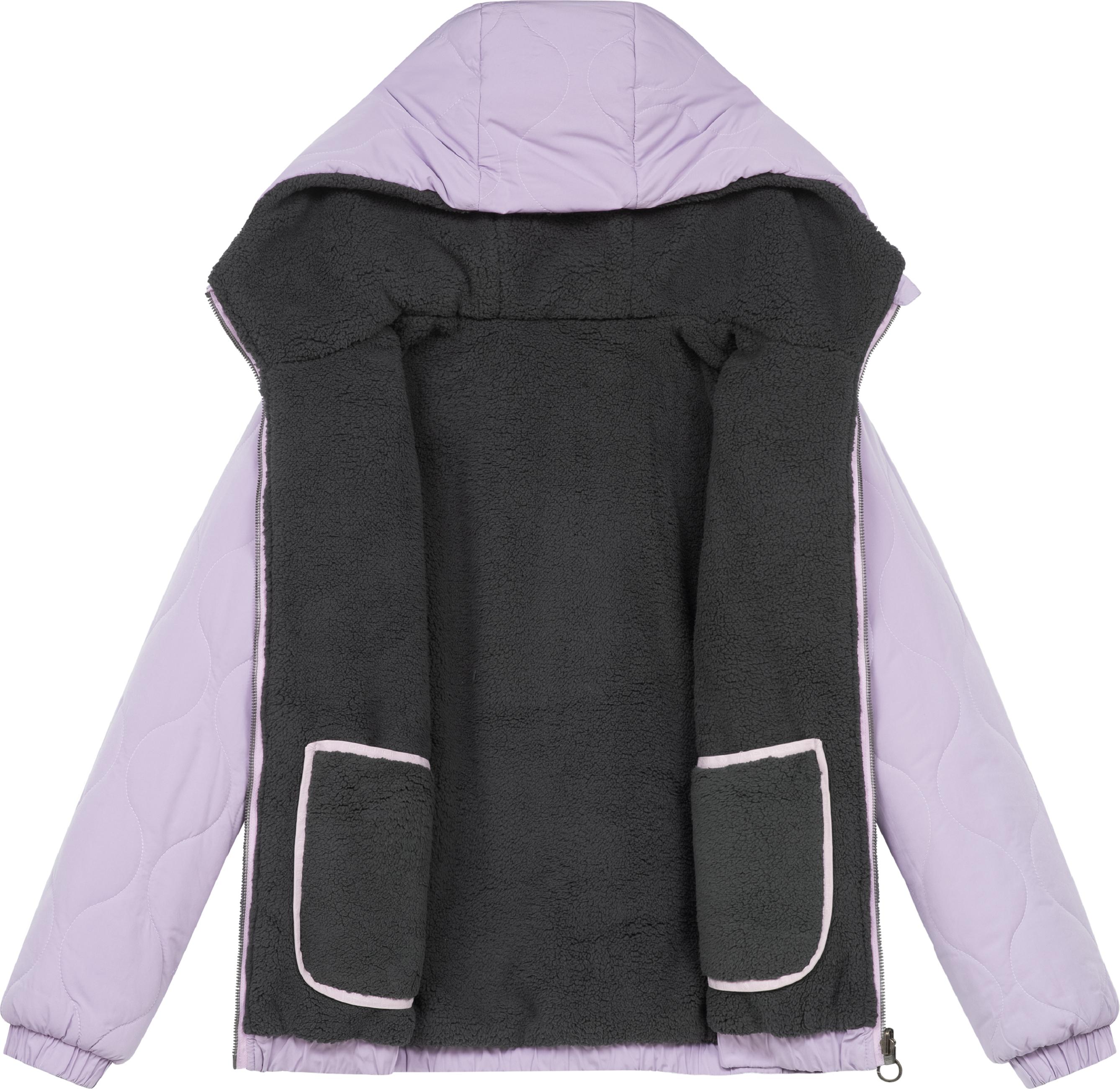 Wendejacke mit Plüsch- und gestepptem Material "Qaria" Lavender