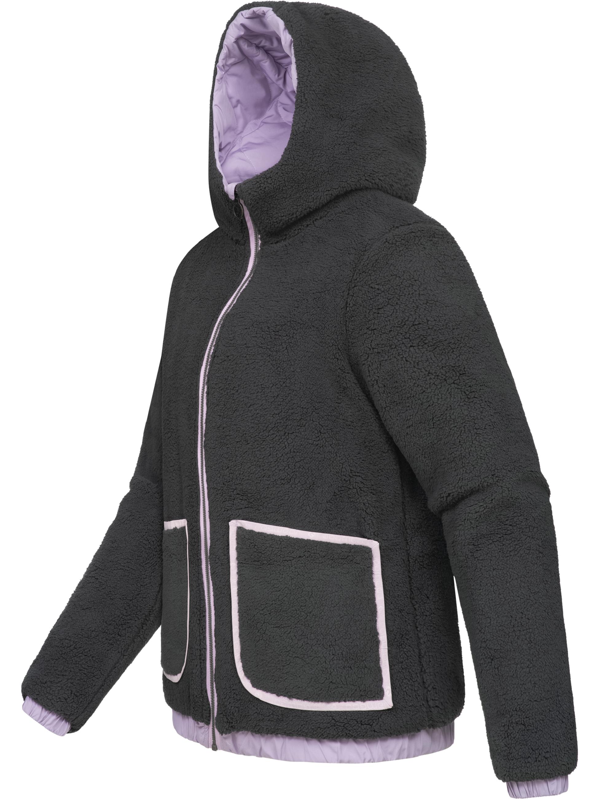 Wendejacke mit Plüsch- und gestepptem Material "Qaria" Lavender