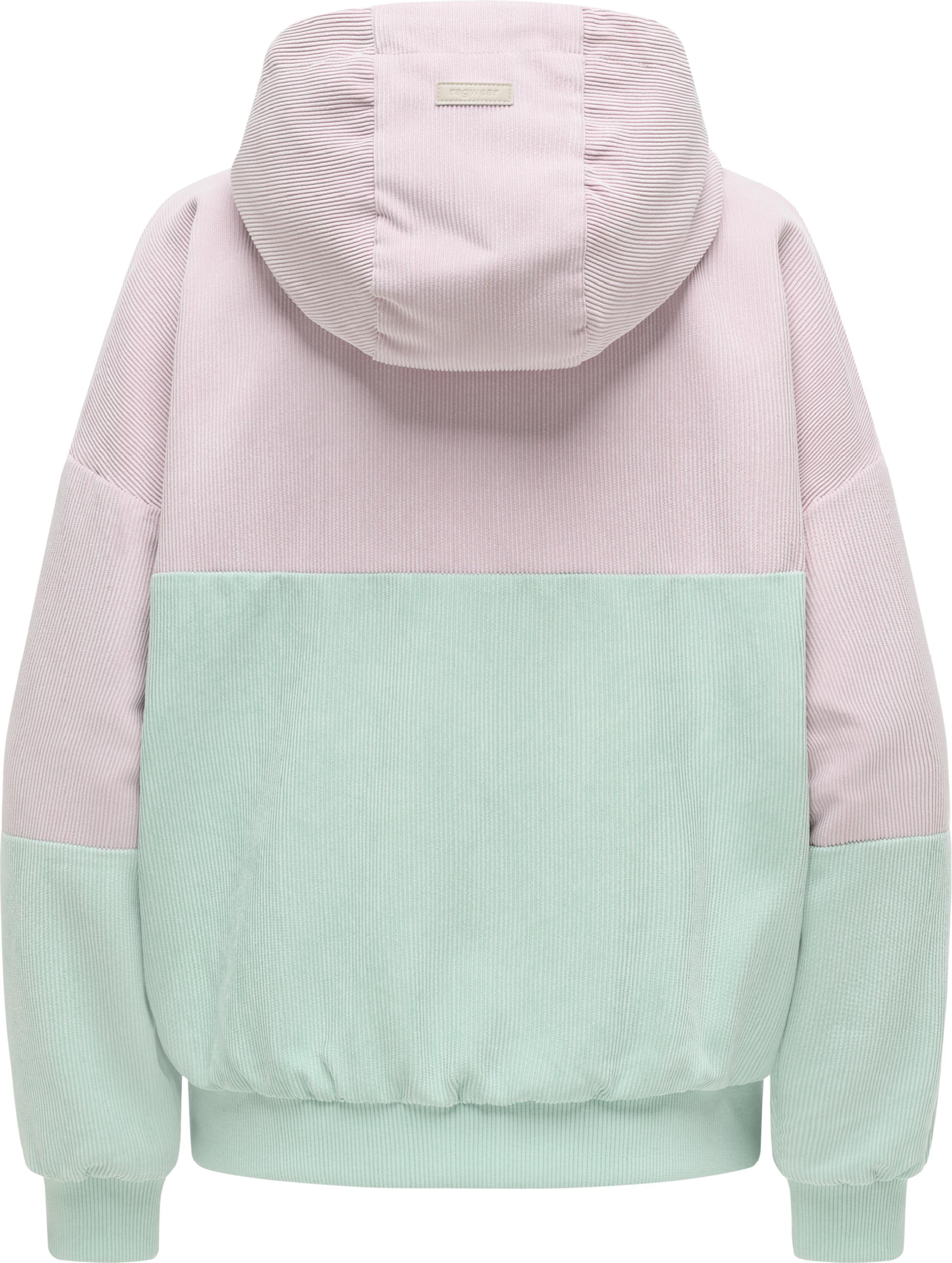 Cordjacke mit verstellbarer Kapuze "Queny Cordy" Mint