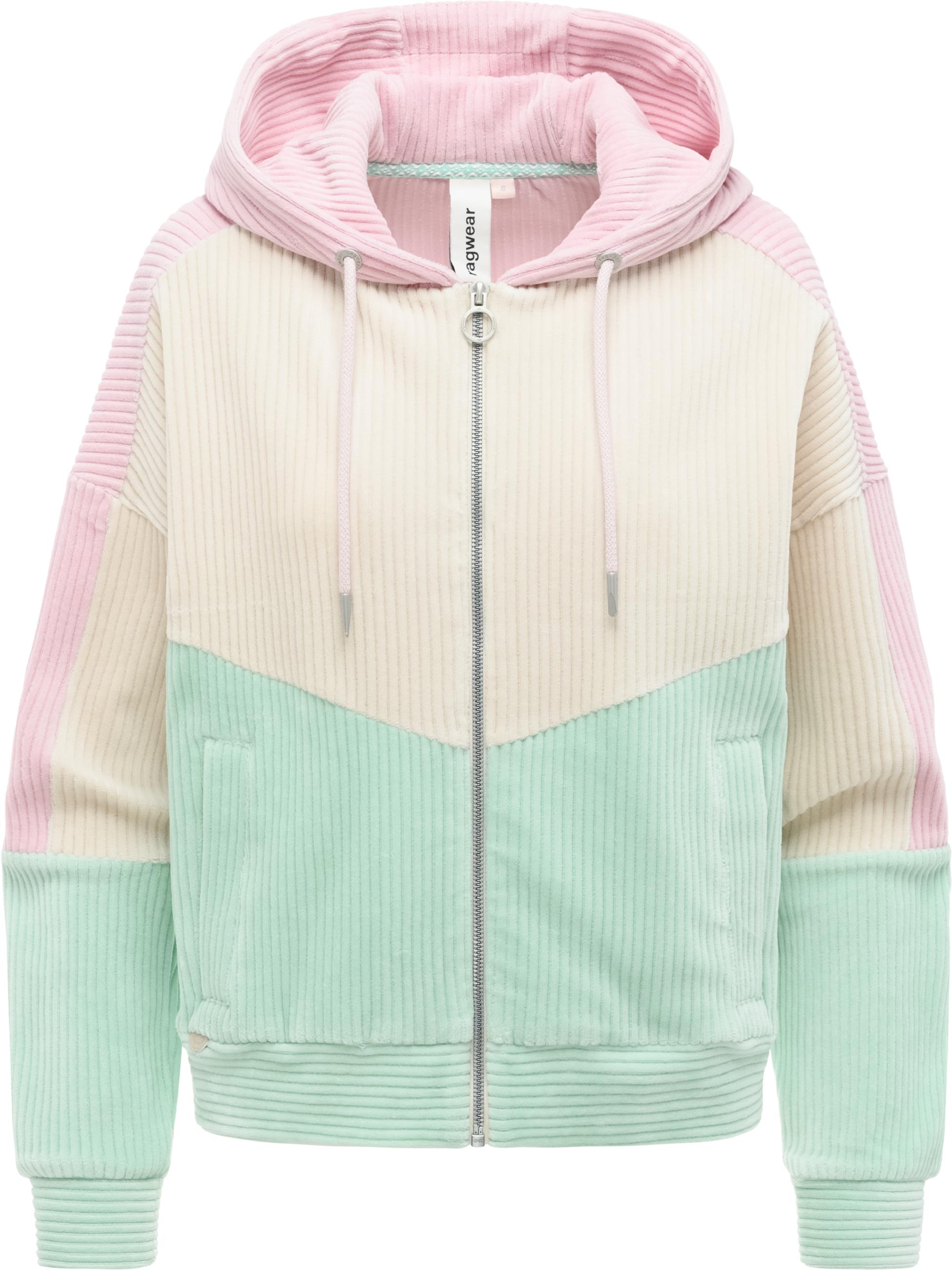 Sweatjacke in Cord-Optik "Queny Sweat Cordy" Mint