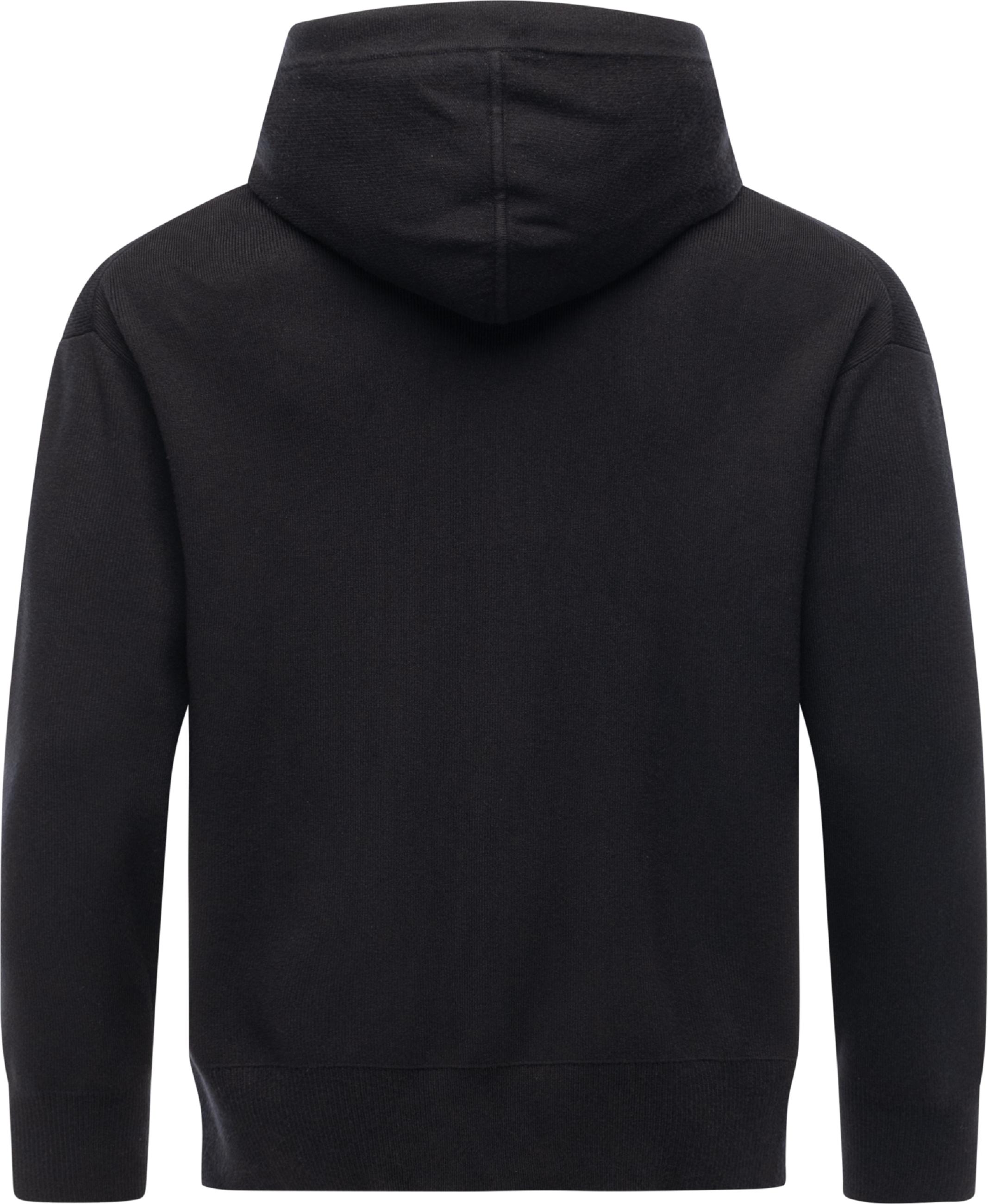 Gerippte Sweatjacke mit Kapuze "Raggan Zip" Black