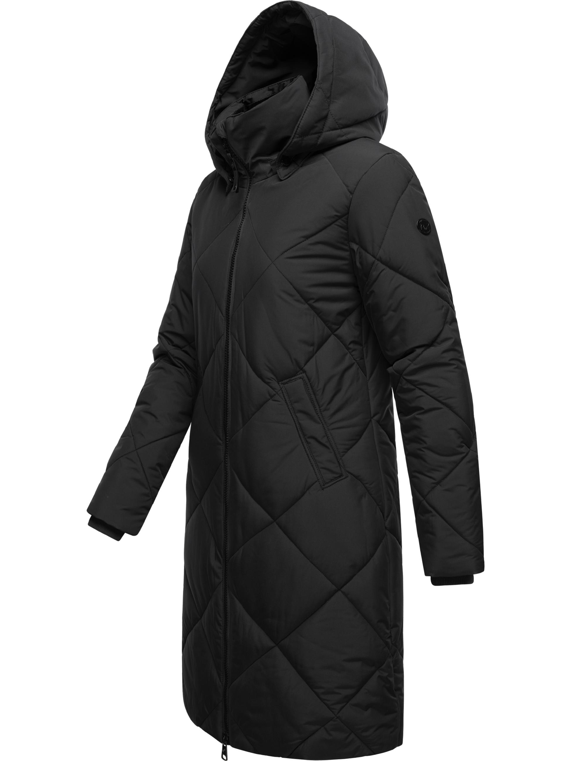 Wintermantel mit abnehmbarer Kapuze "Rebela" Black