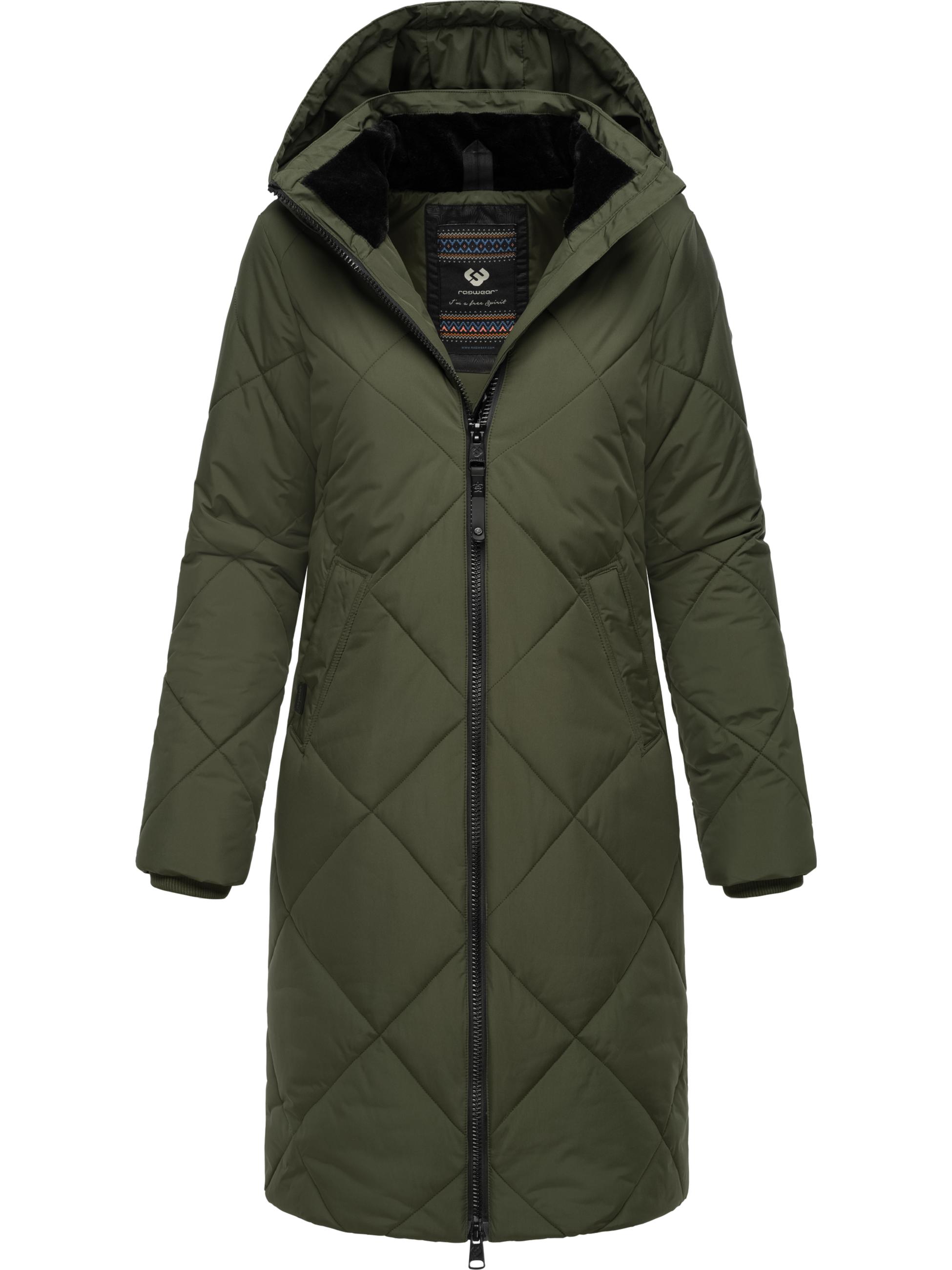 Wintermantel mit abnehmbarer Kapuze "Rebela" Dark Olive