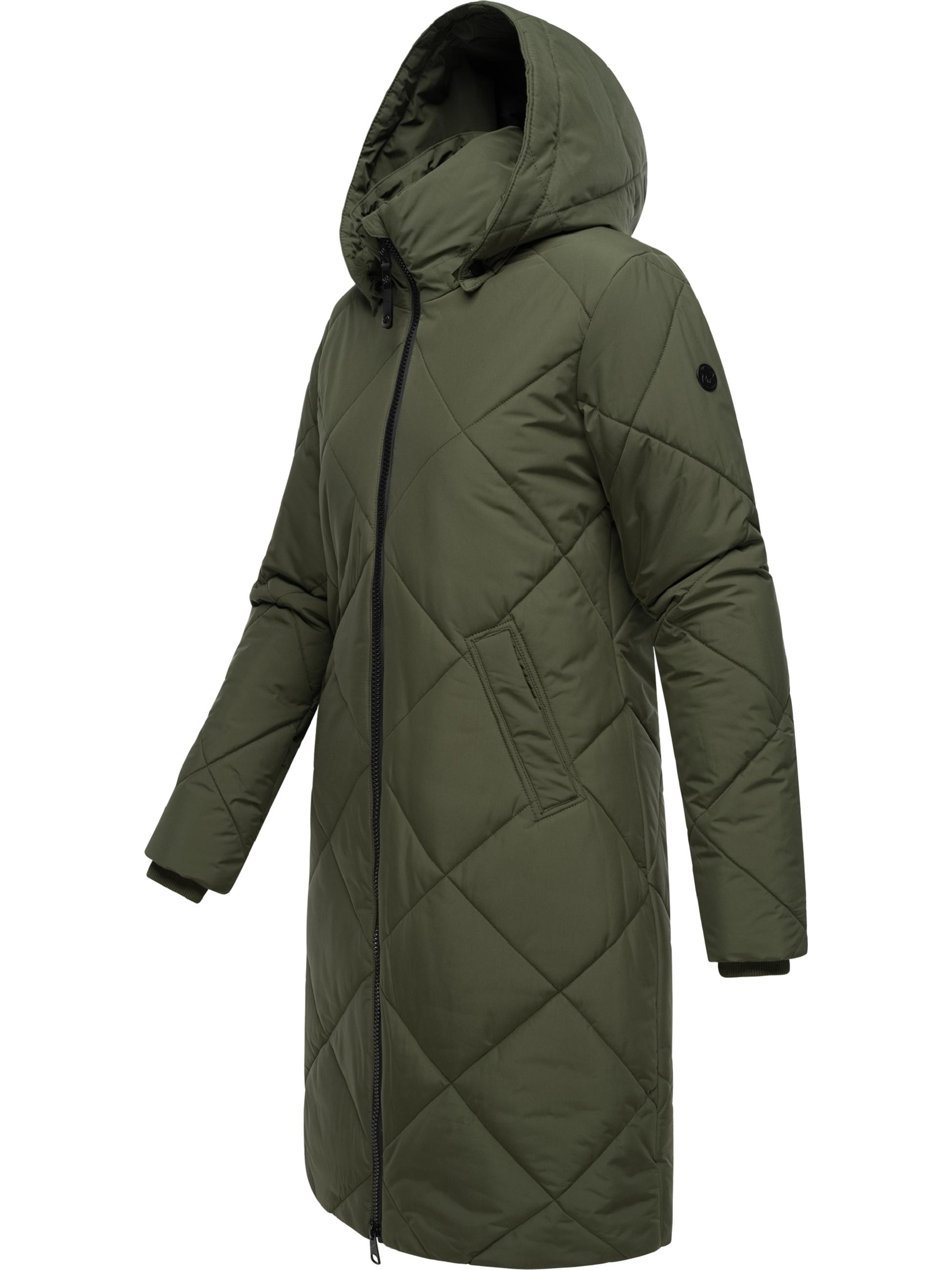 Wintermantel mit abnehmbarer Kapuze "Rebela" Dark Olive