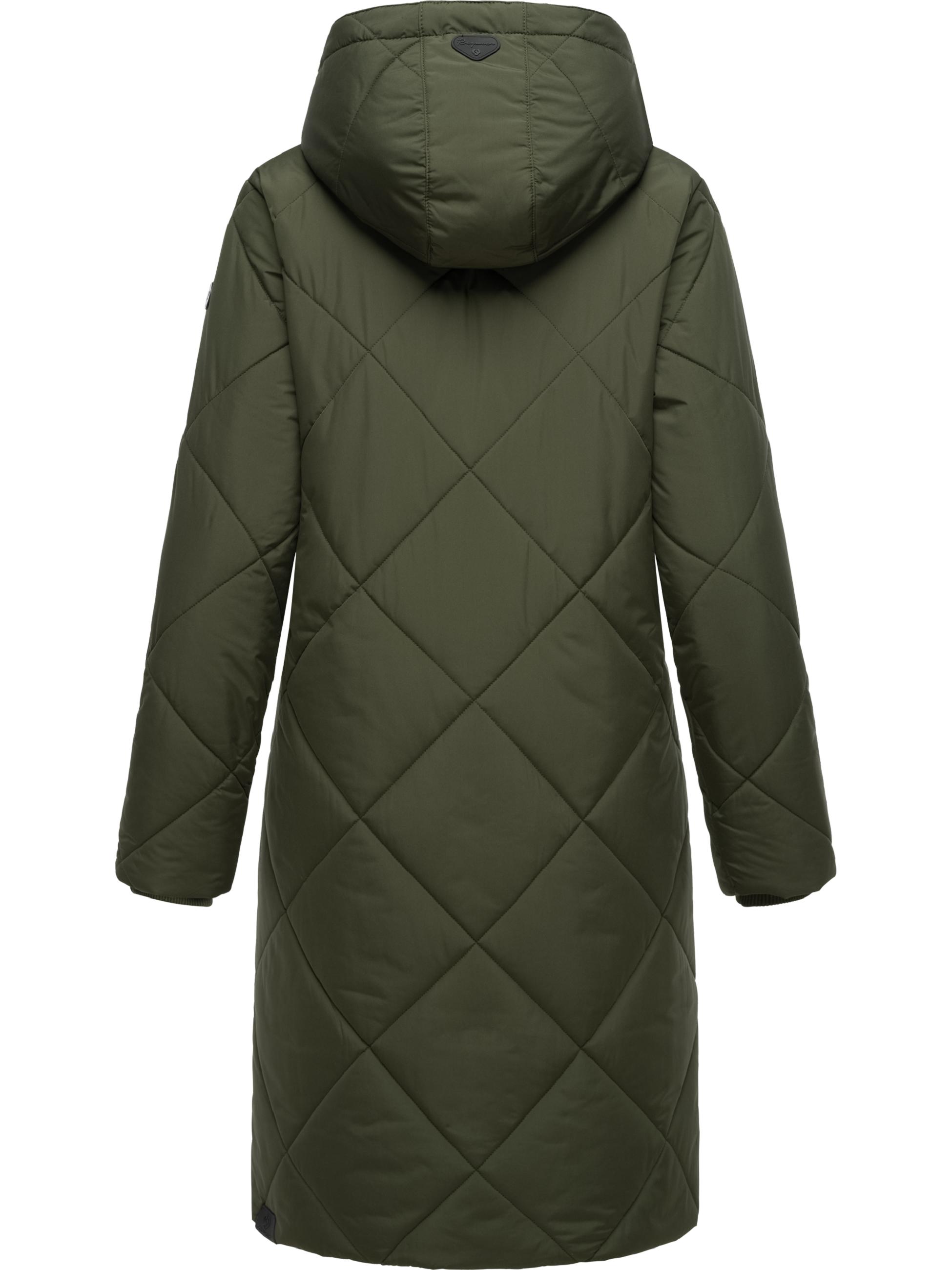 Wintermantel mit abnehmbarer Kapuze "Rebela" Dark Olive