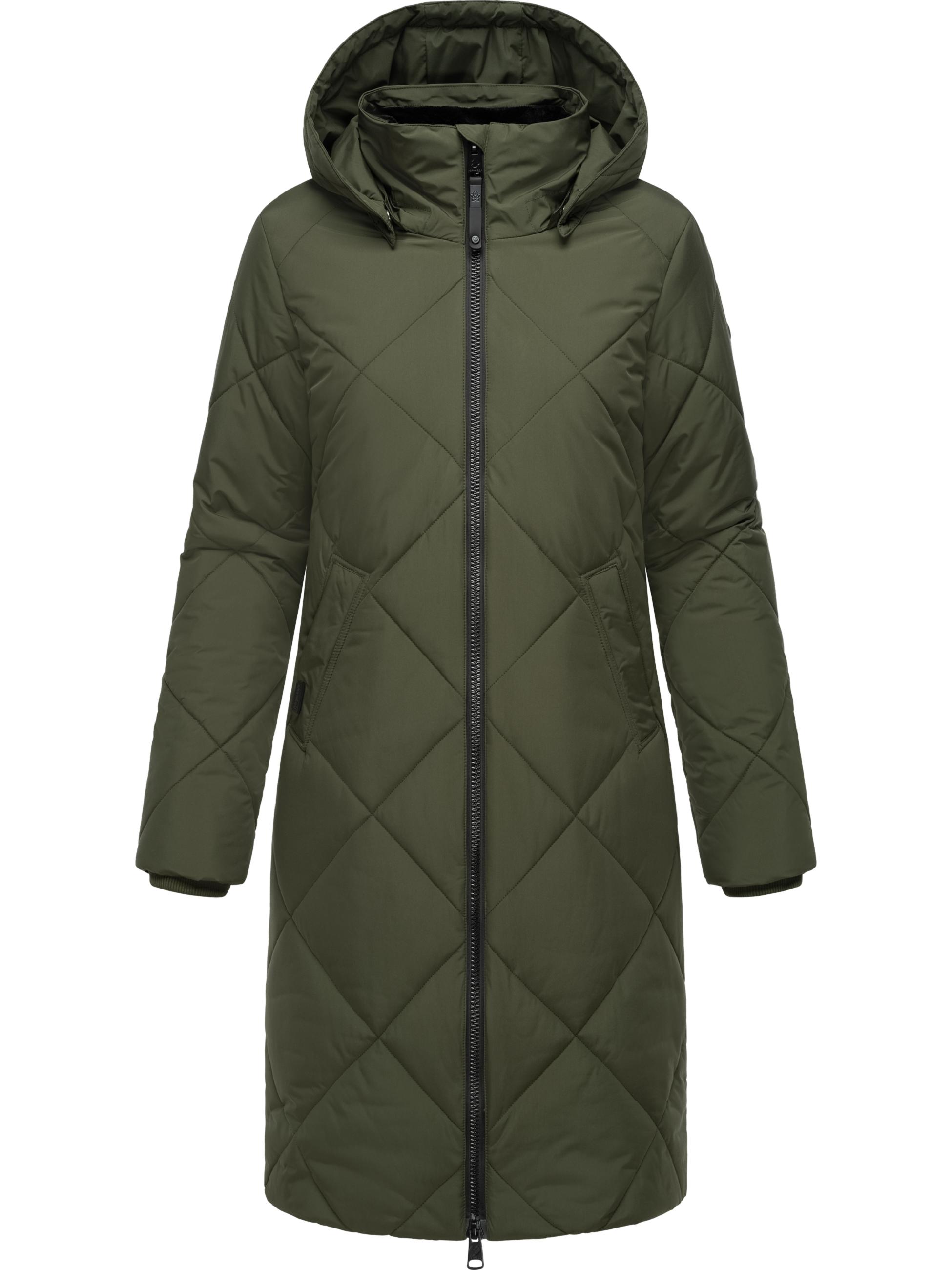 Wintermantel mit abnehmbarer Kapuze "Rebela" Dark Olive