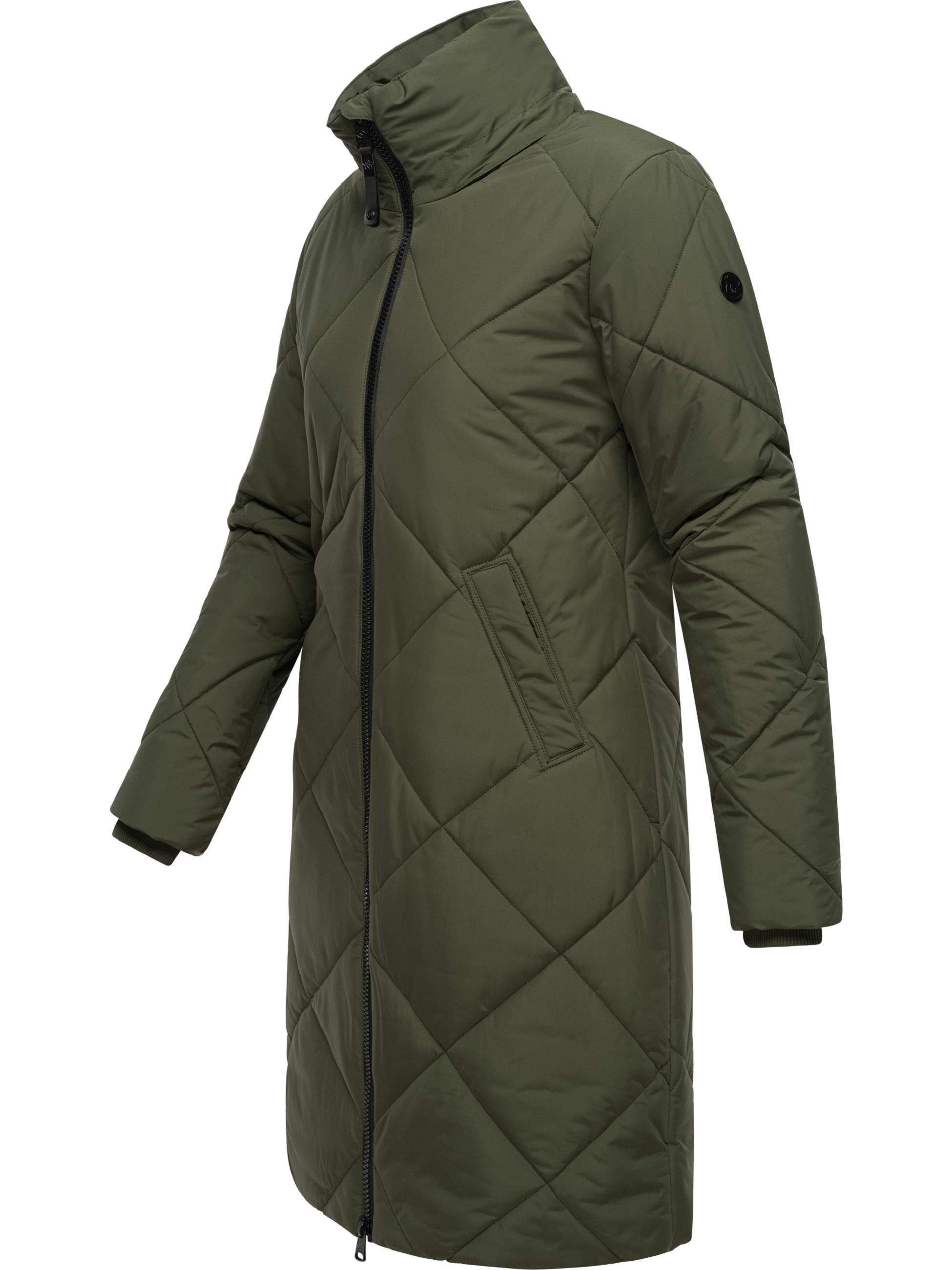 Wintermantel mit abnehmbarer Kapuze "Rebela" Dark Olive