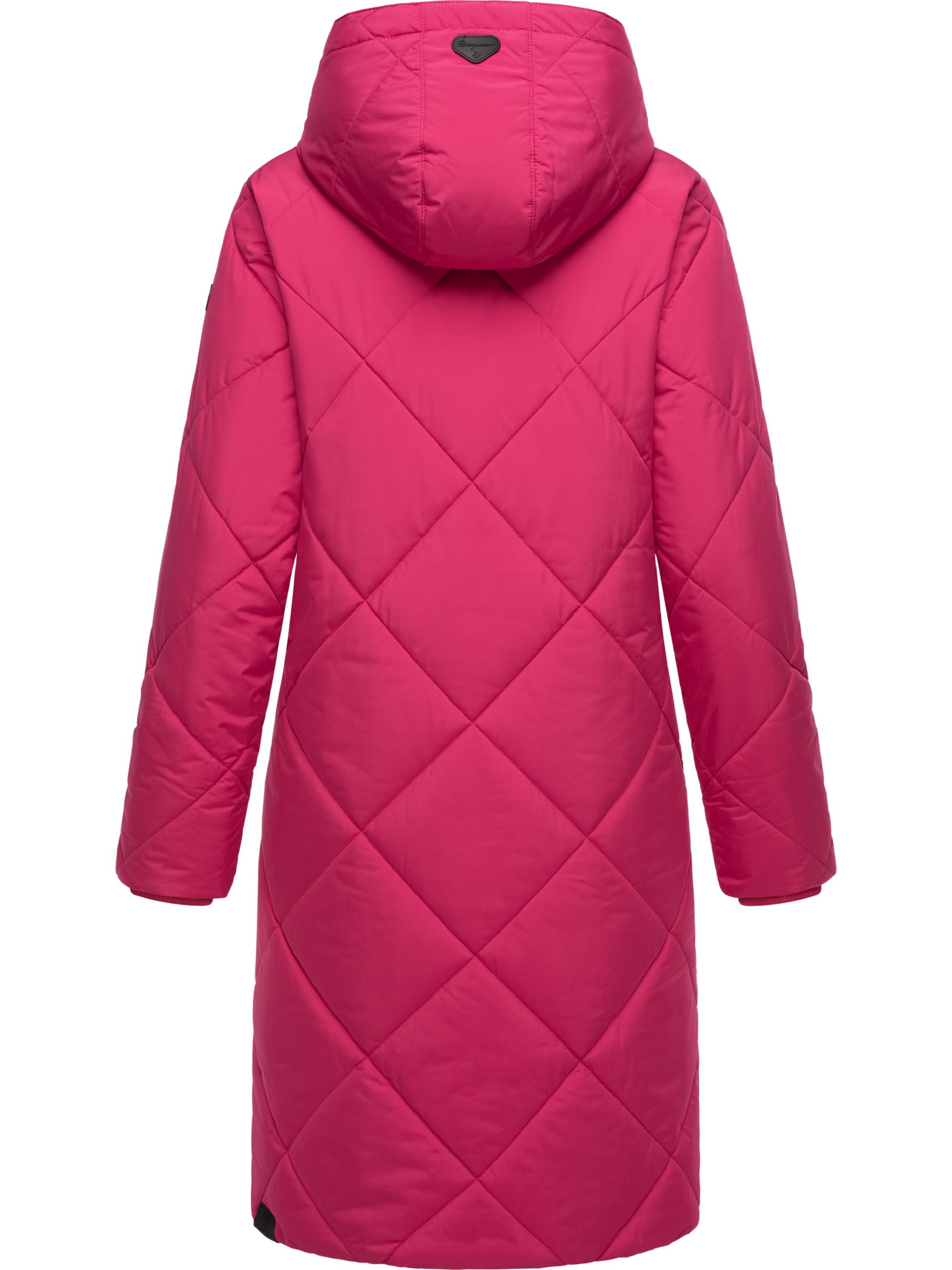 Wintermantel mit abnehmbarer Kapuze "Rebela" Fuchsia