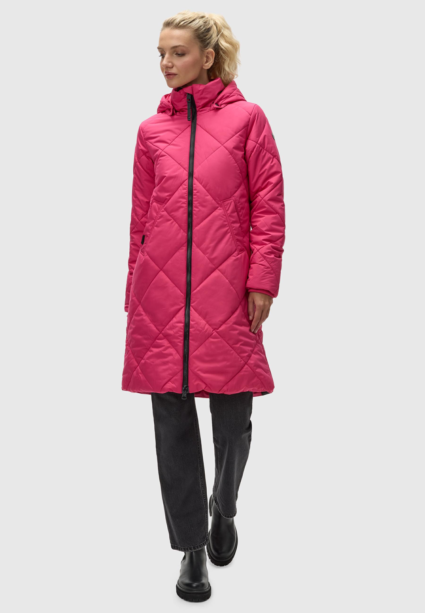 Wintermantel mit abnehmbarer Kapuze "Rebela" Fuchsia