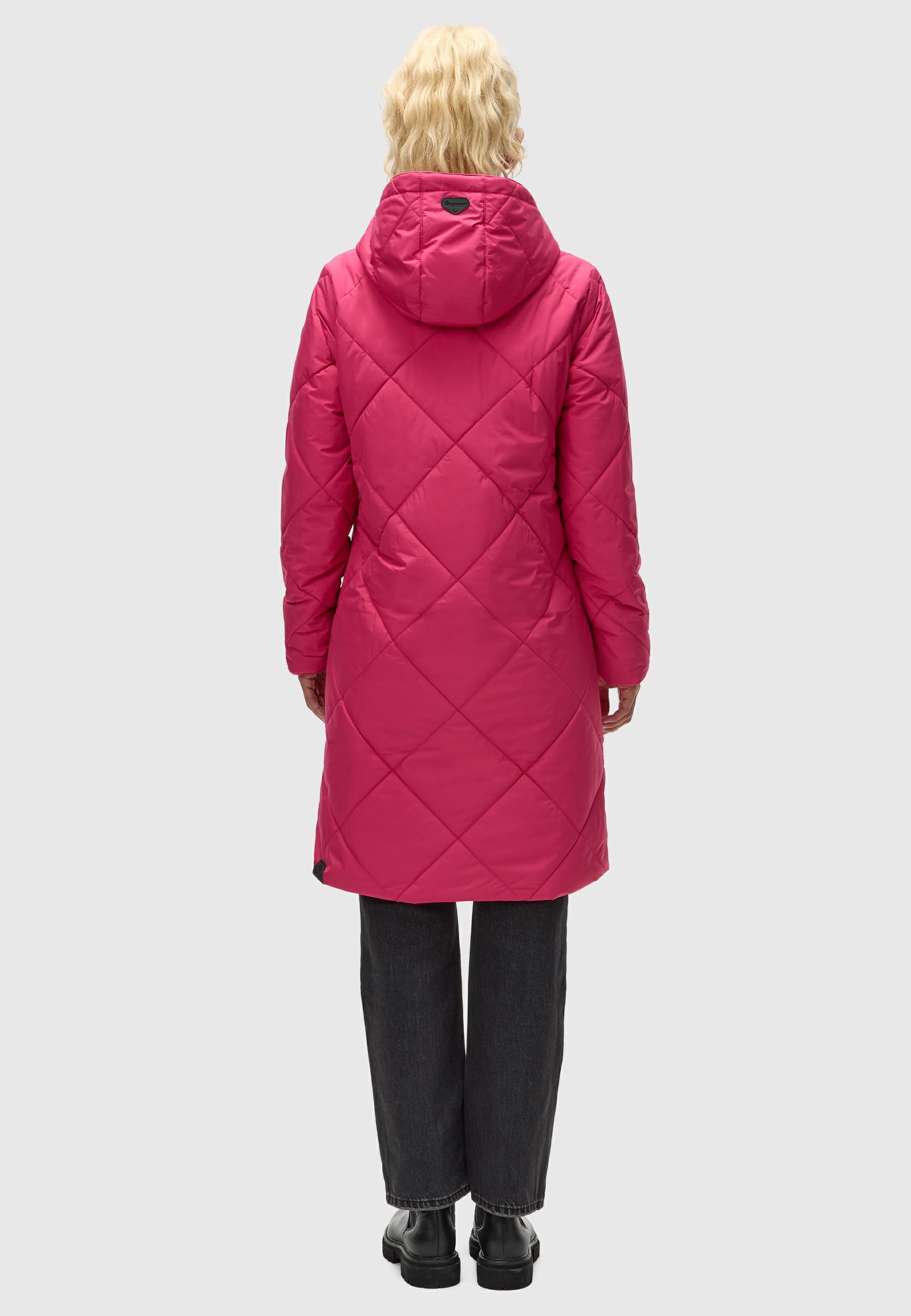 Wintermantel mit abnehmbarer Kapuze "Rebela" Fuchsia