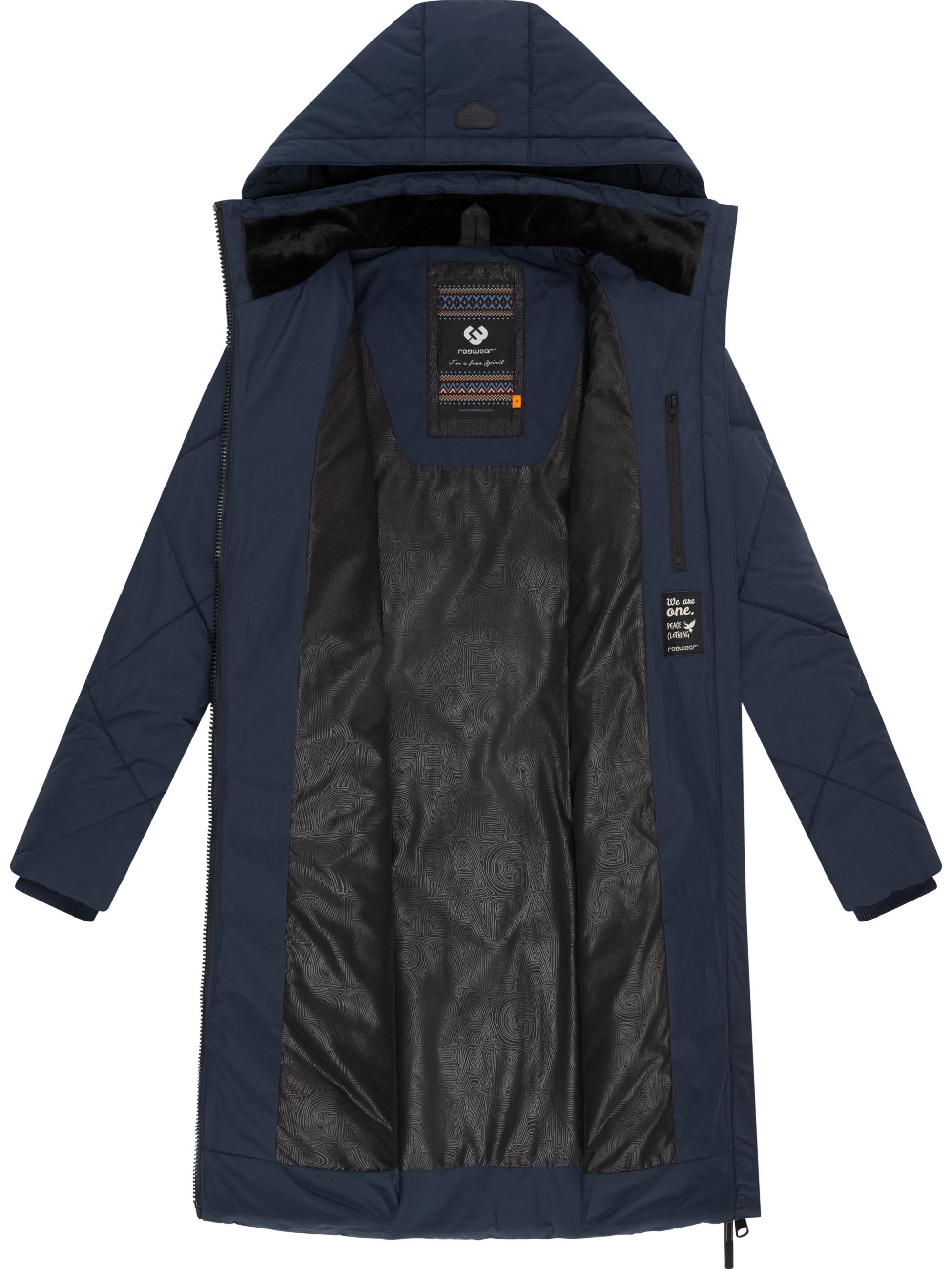 Wintermantel mit abnehmbarer Kapuze "Rebela" Navy