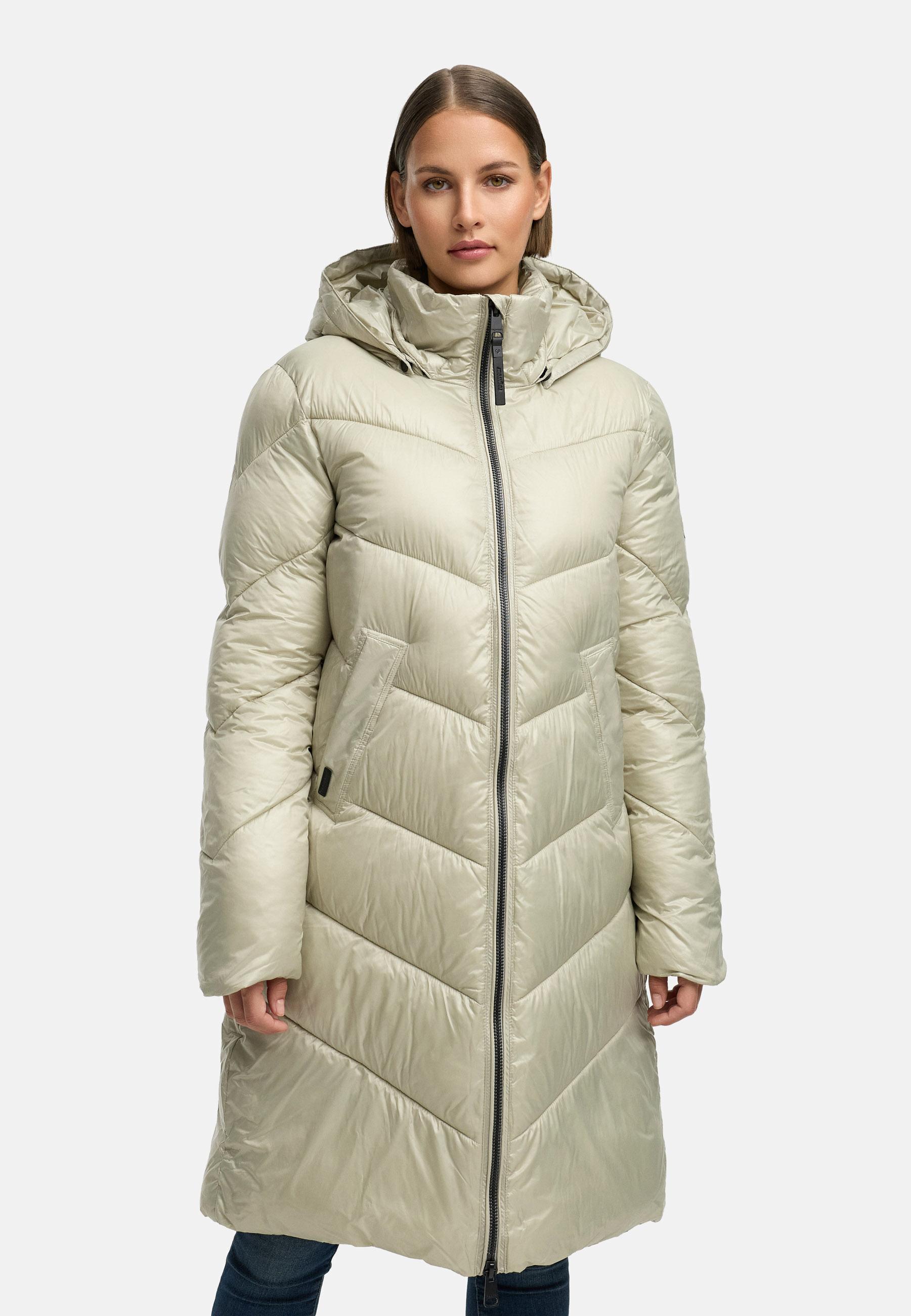 Glänzender Winter Steppmantel "Rebelka Shiny YOUMODO" Bone