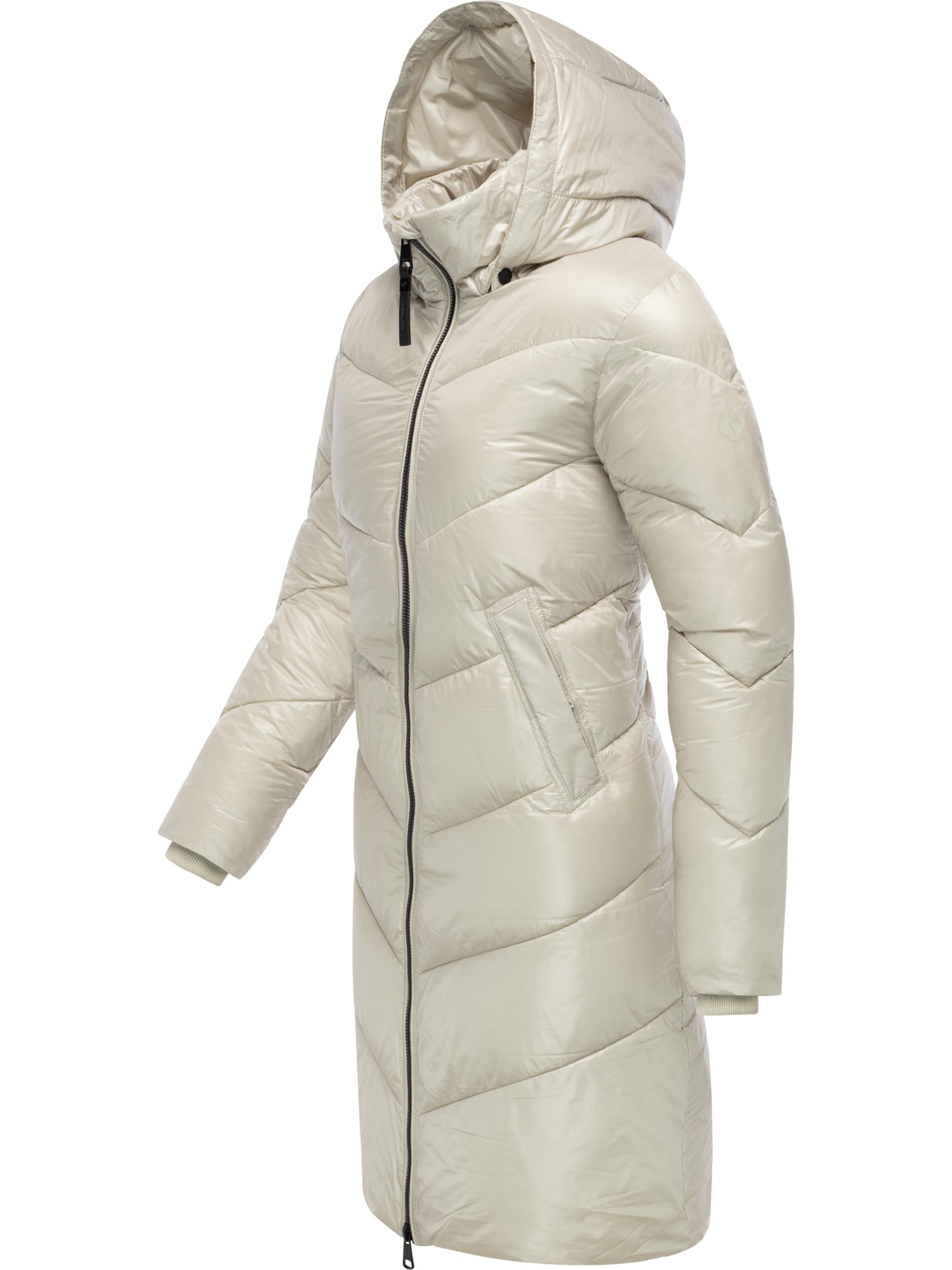 Glänzender Winter Steppmantel "Rebelka Shiny YOUMODO" Bone