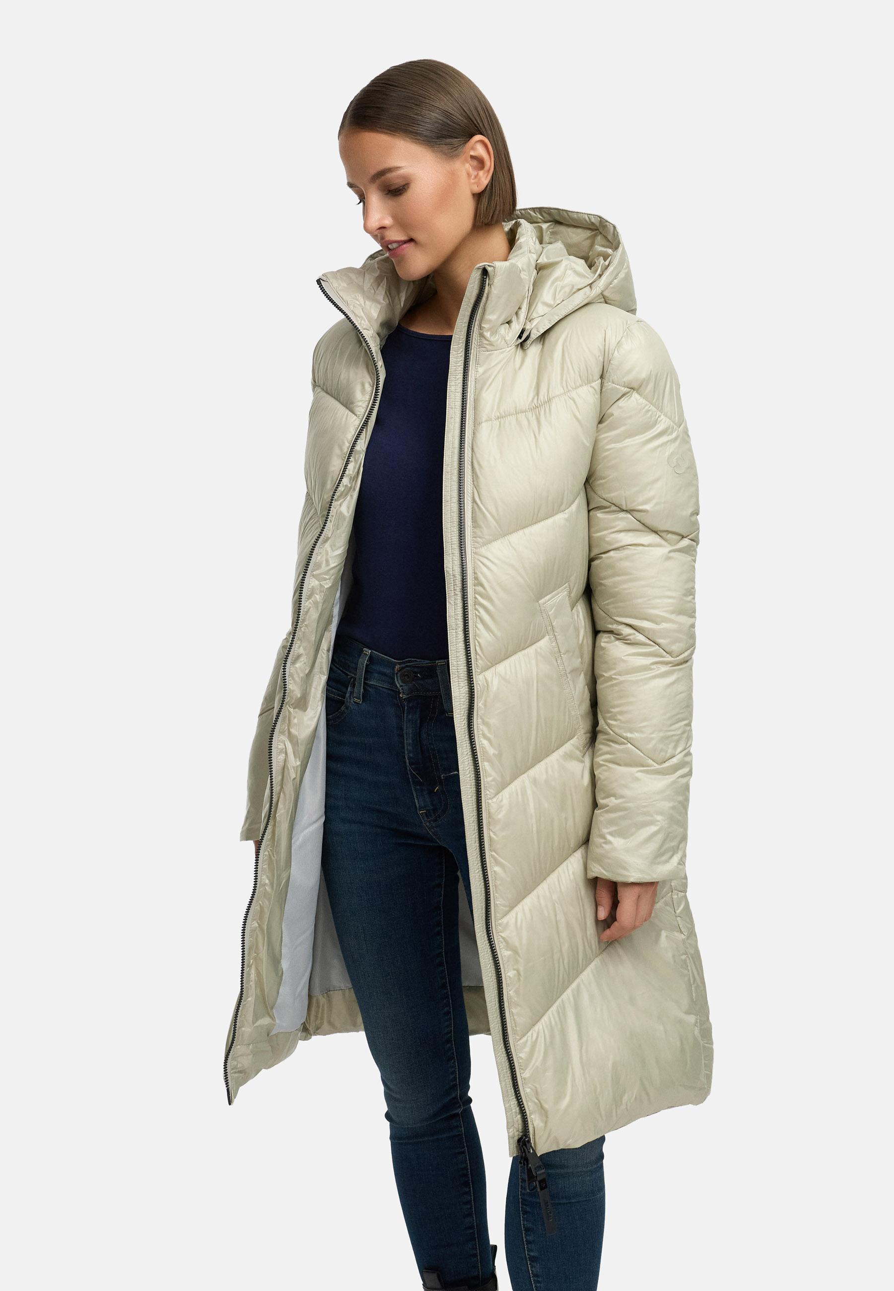 Glänzender Winter Steppmantel "Rebelka Shiny YOUMODO" Bone