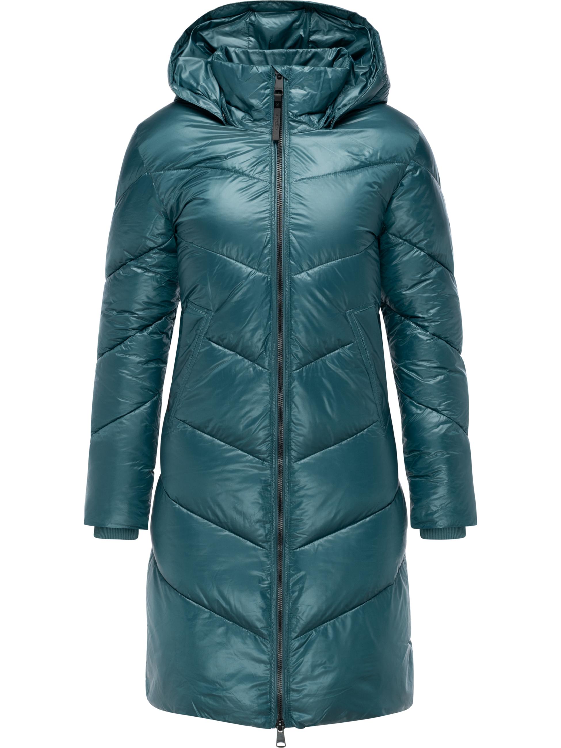 Glänzender Winter Steppmantel "Rebelka Shiny YOUMODO" Ocean Green