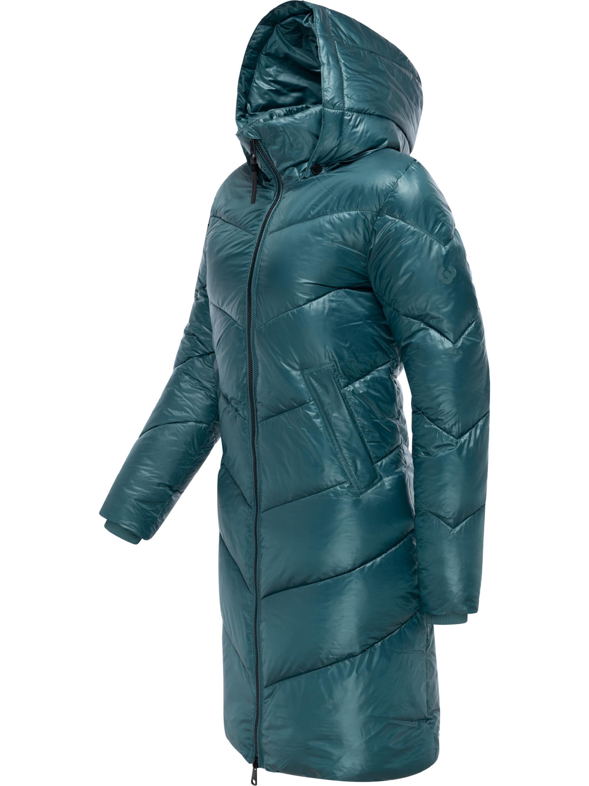 Glänzender Winter Steppmantel "Rebelka Shiny YOUMODO" Ocean Green
