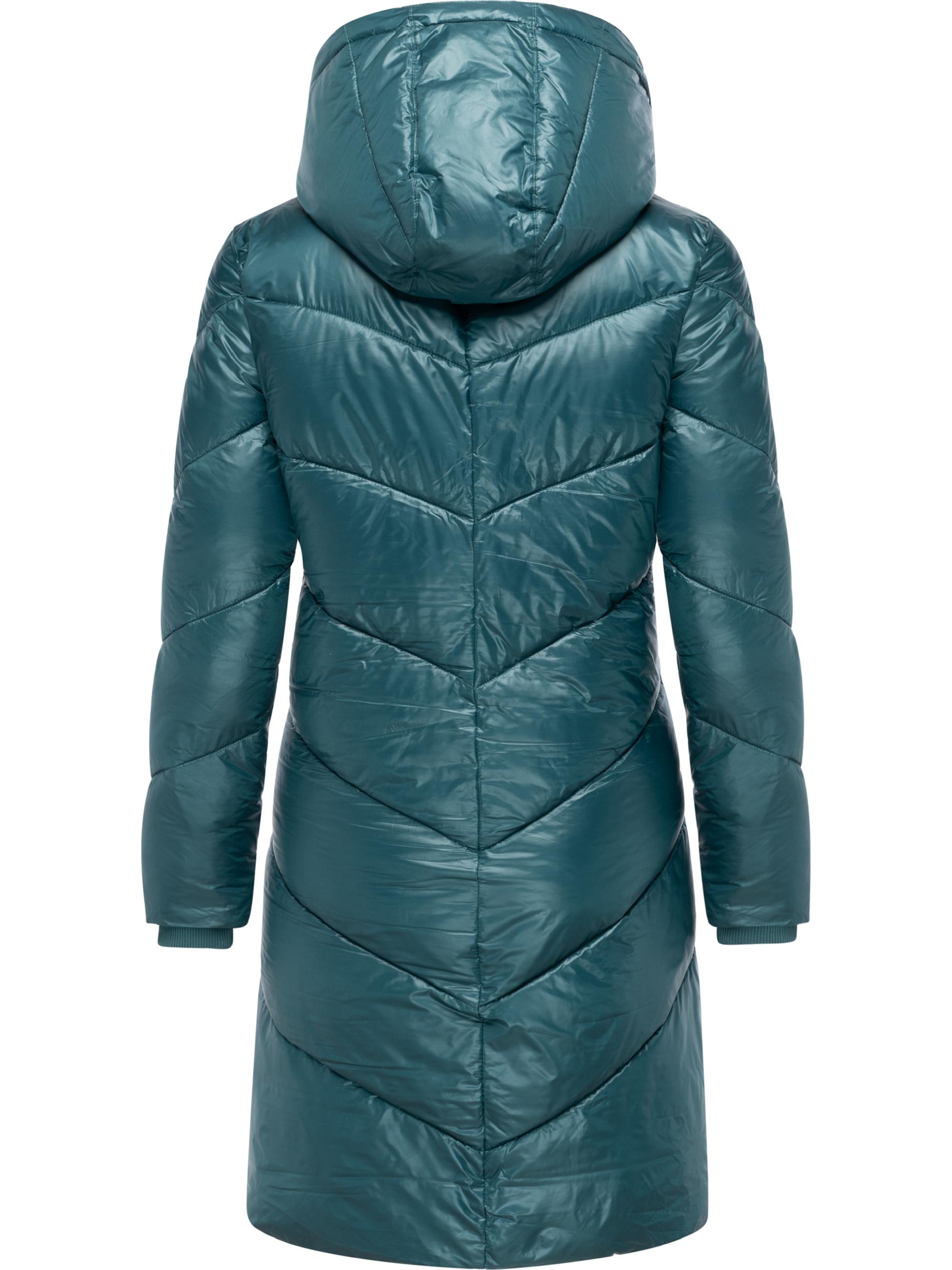 Glänzender Winter Steppmantel "Rebelka Shiny YOUMODO" Ocean Green
