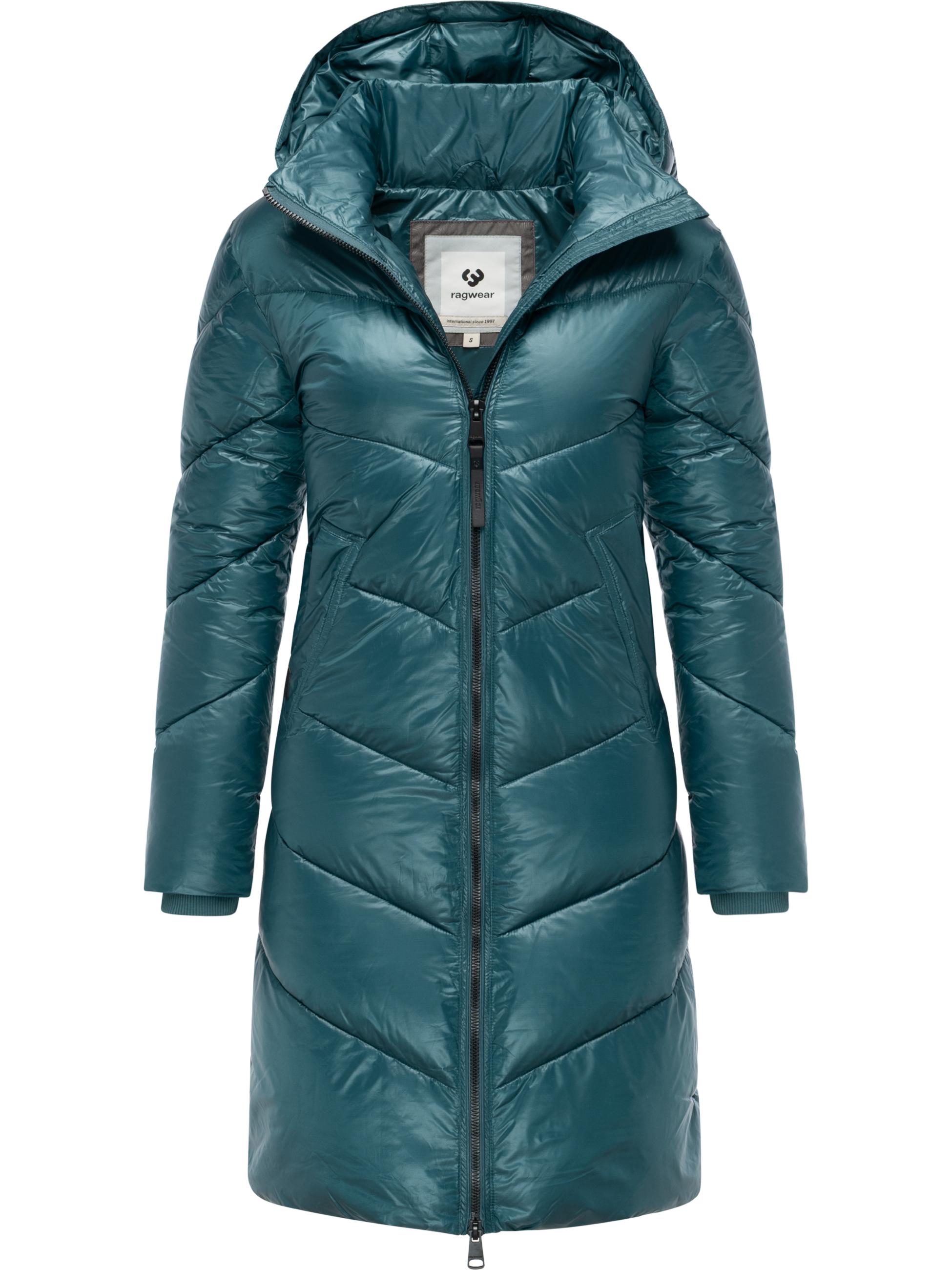 Glänzender Winter Steppmantel "Rebelka Shiny YOUMODO" Ocean Green