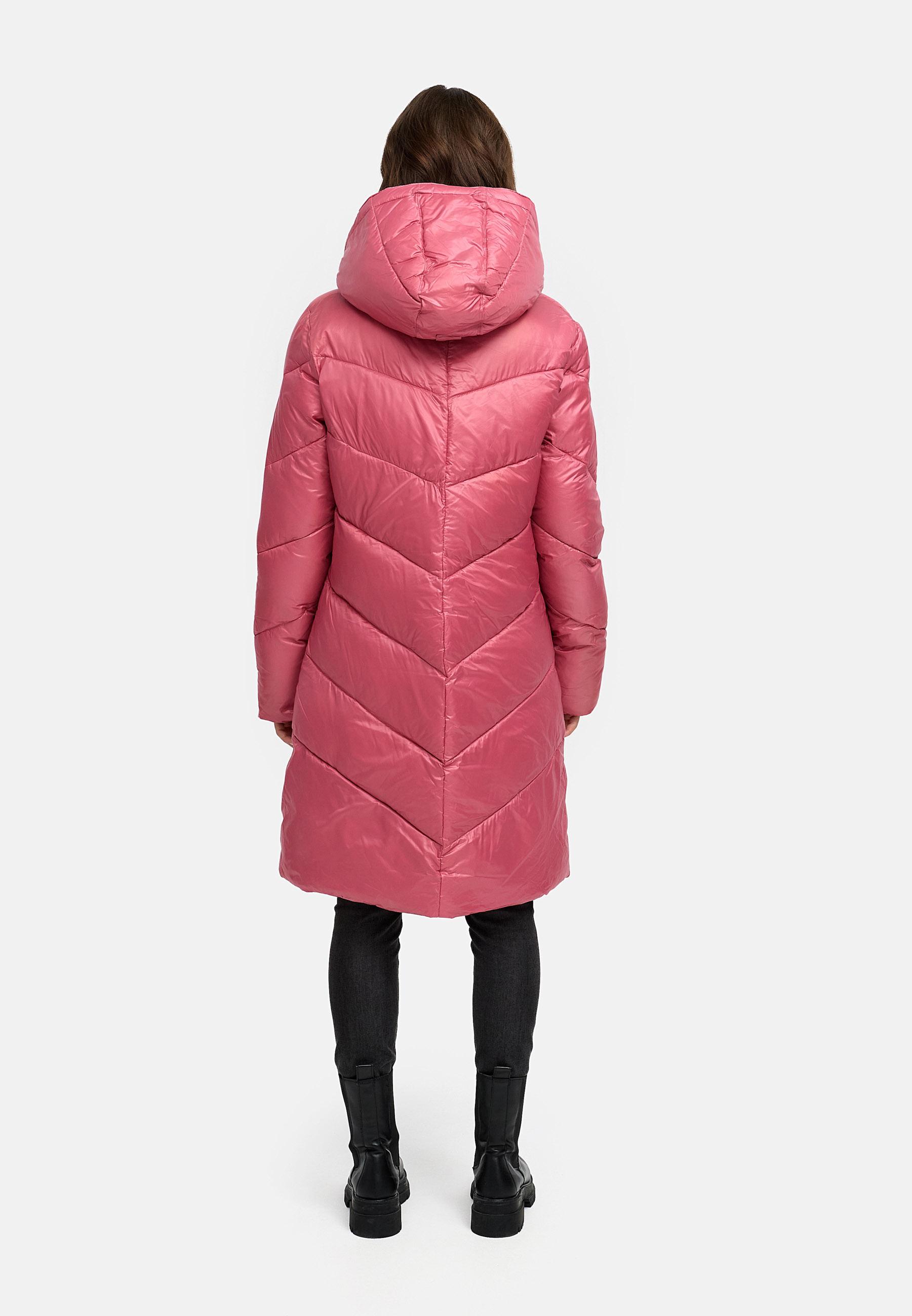 Glänzender Winter Steppmantel "Rebelka Shiny YOUMODO" Rose
