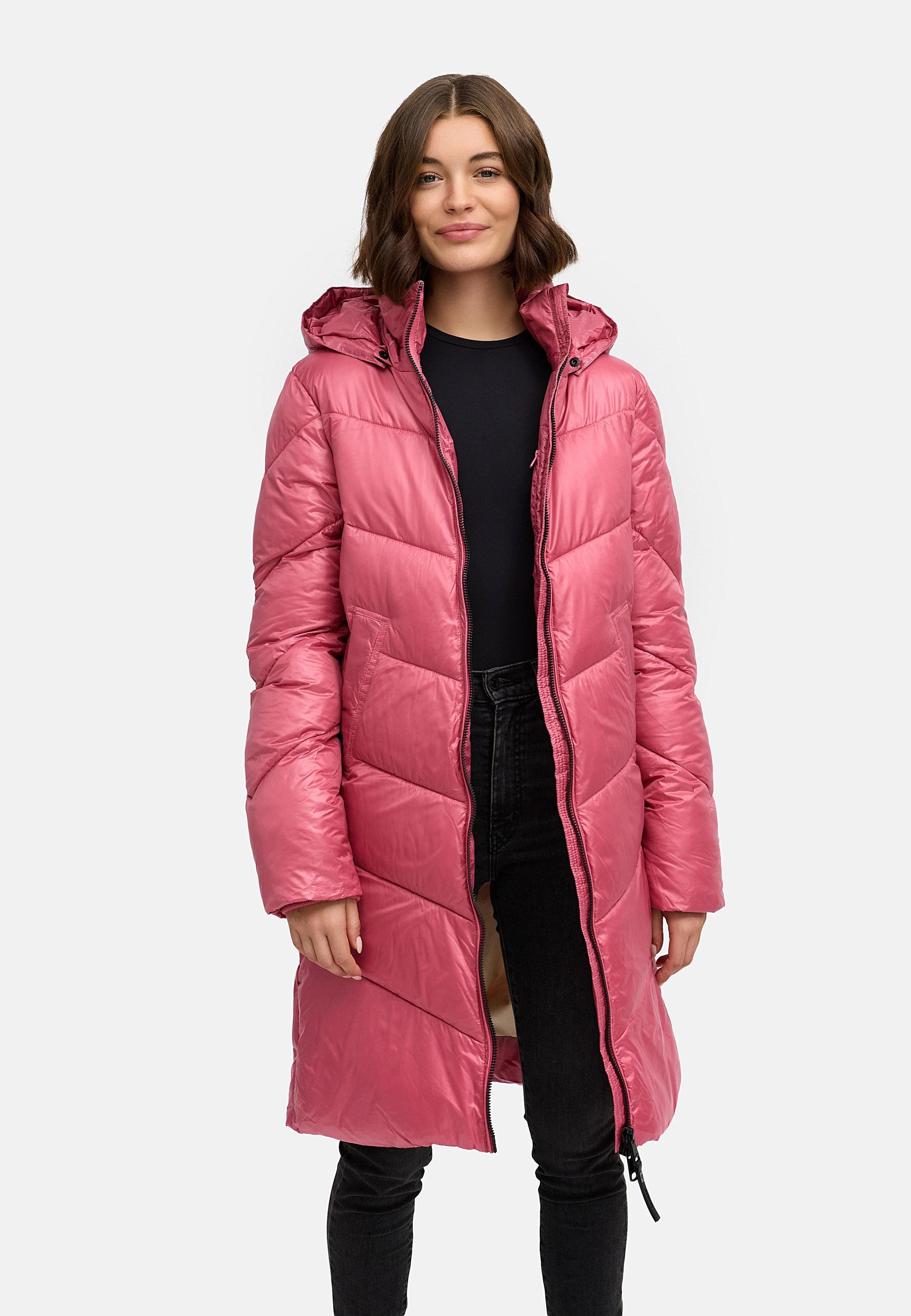 Glänzender Winter Steppmantel "Rebelka Shiny YOUMODO" Rose