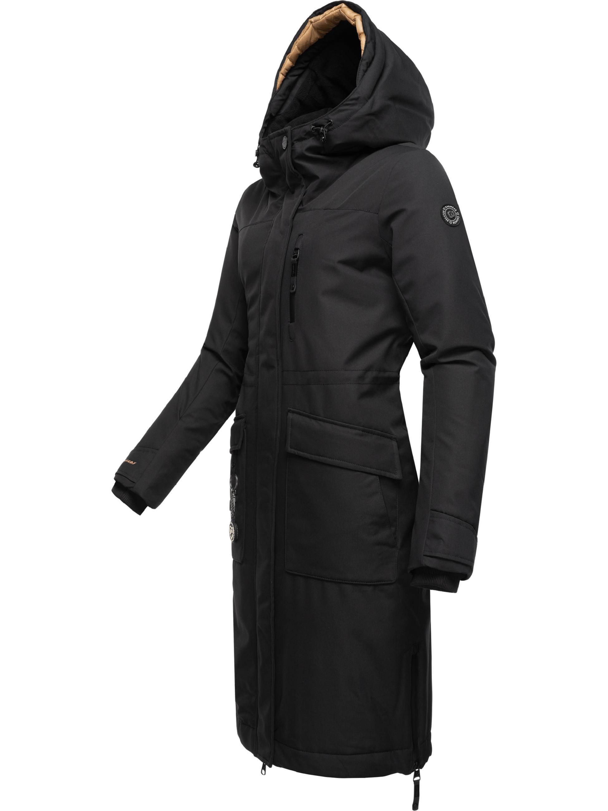 Langer Winterparka mit Kapuze "Refutura Remake" Black