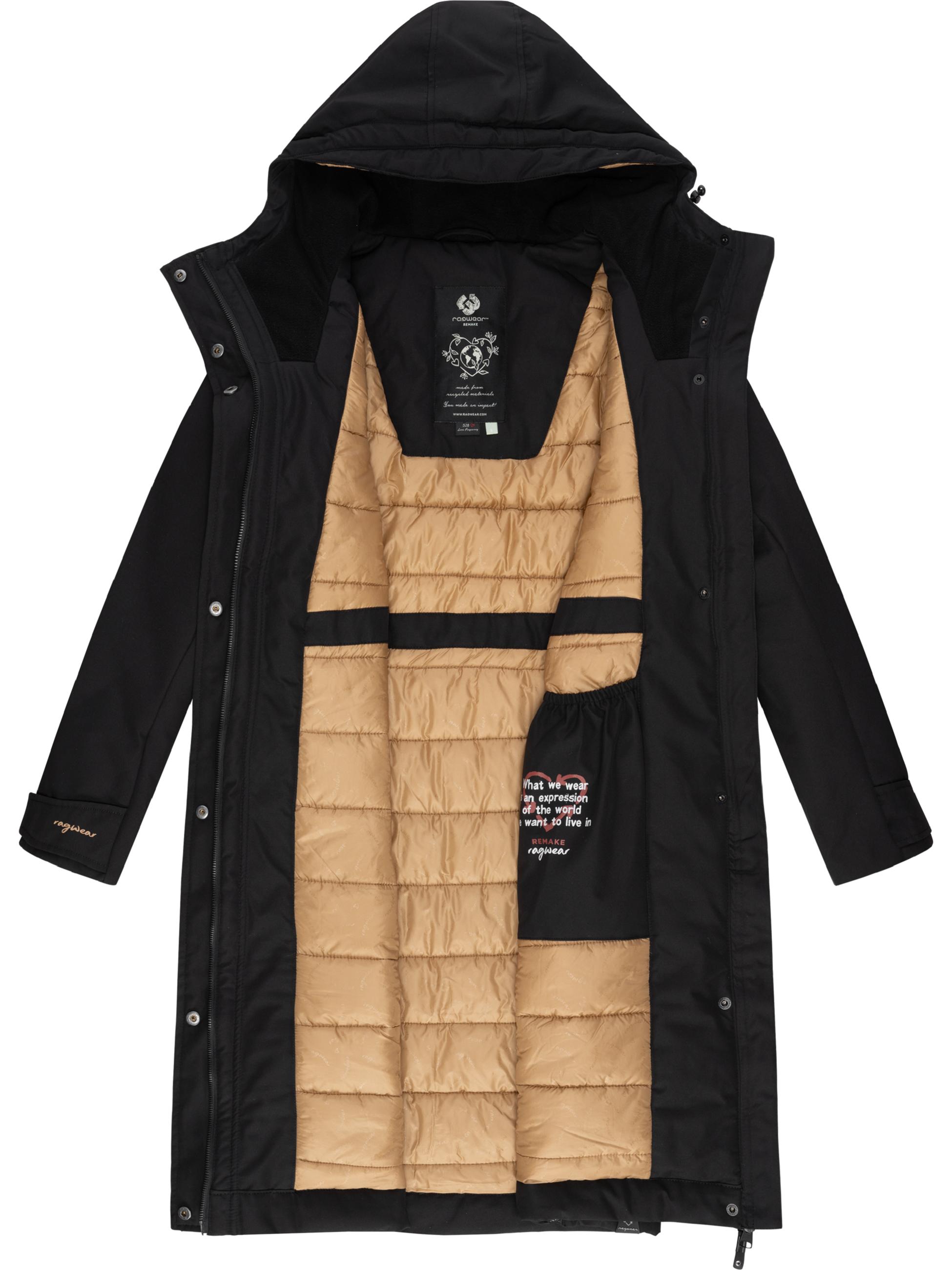 Langer Winterparka mit Kapuze "Refutura Remake" Black