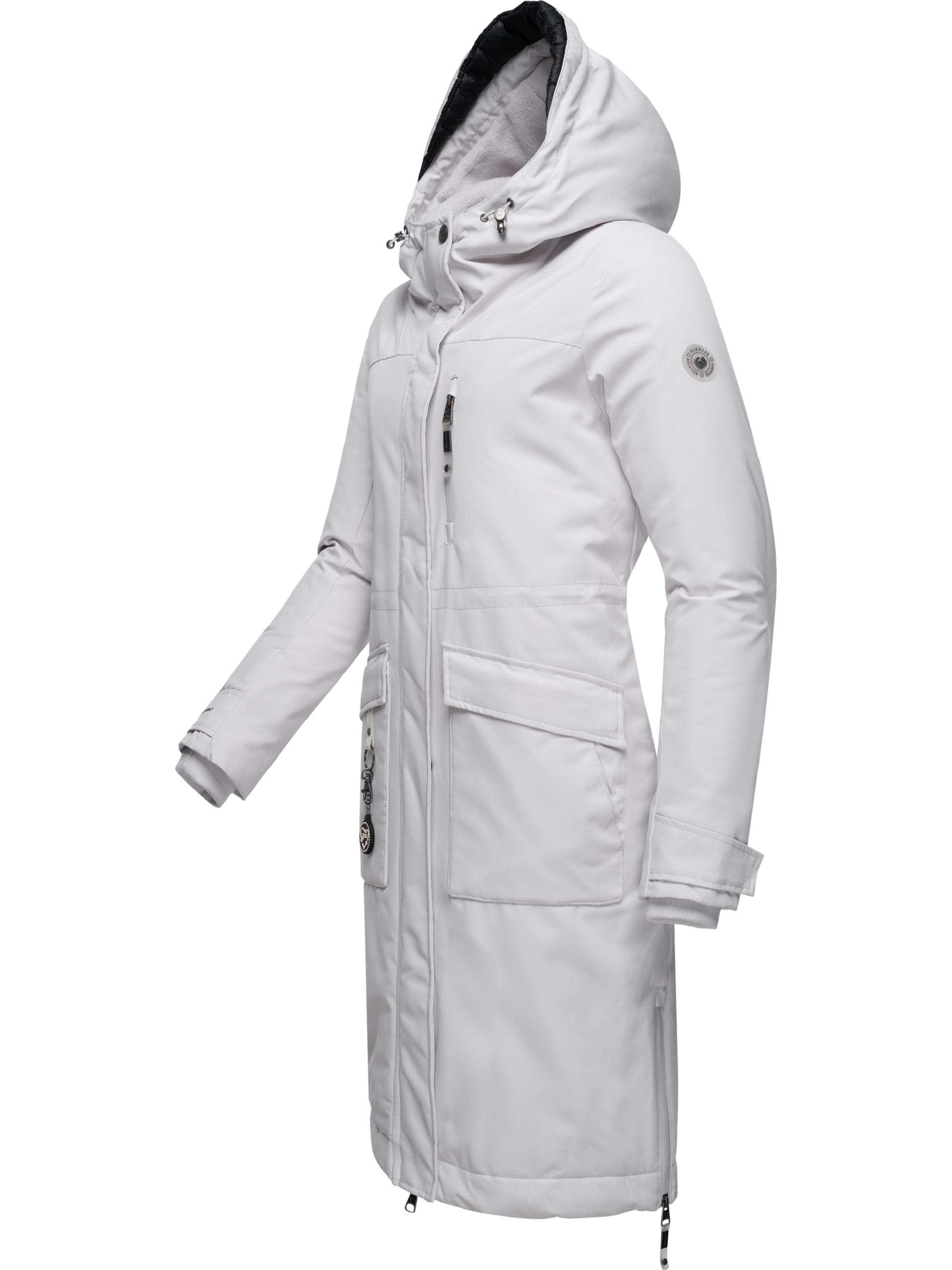 Langer Winterparka mit Kapuze "Refutura Remake" Light Grey