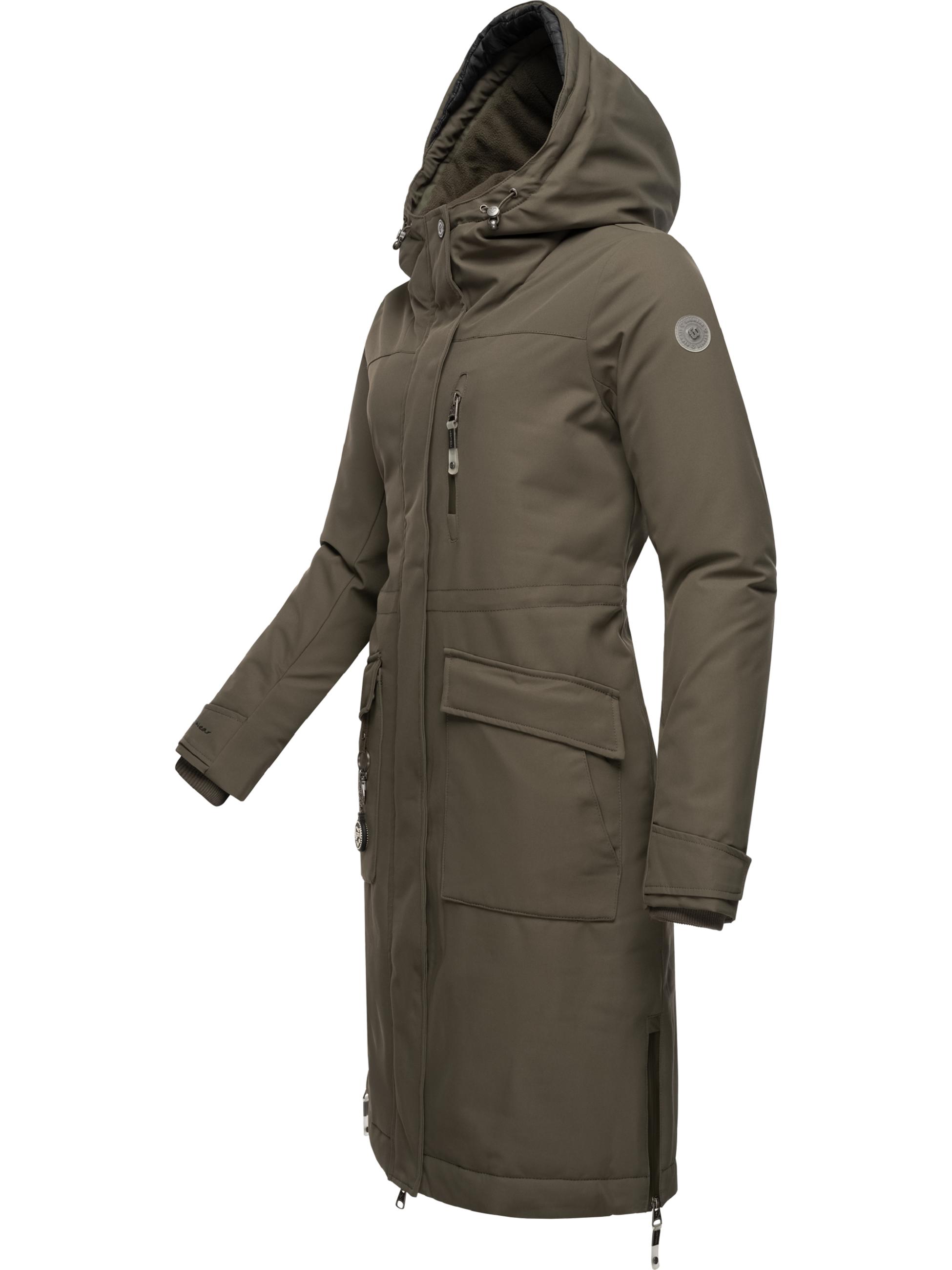 Langer Winterparka mit Kapuze "Refutura Remake" Olive