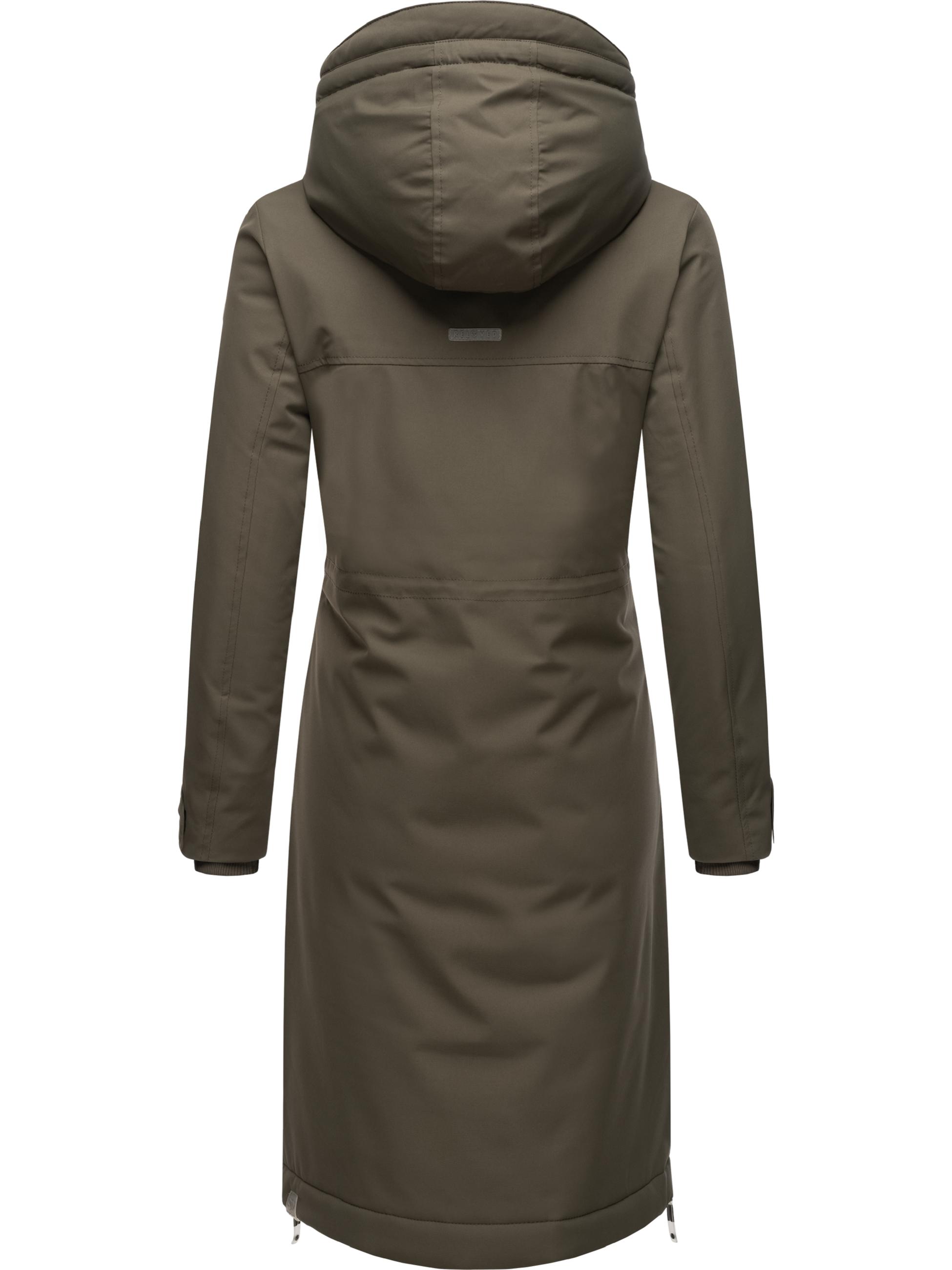 Langer Winterparka mit Kapuze "Refutura Remake" Olive